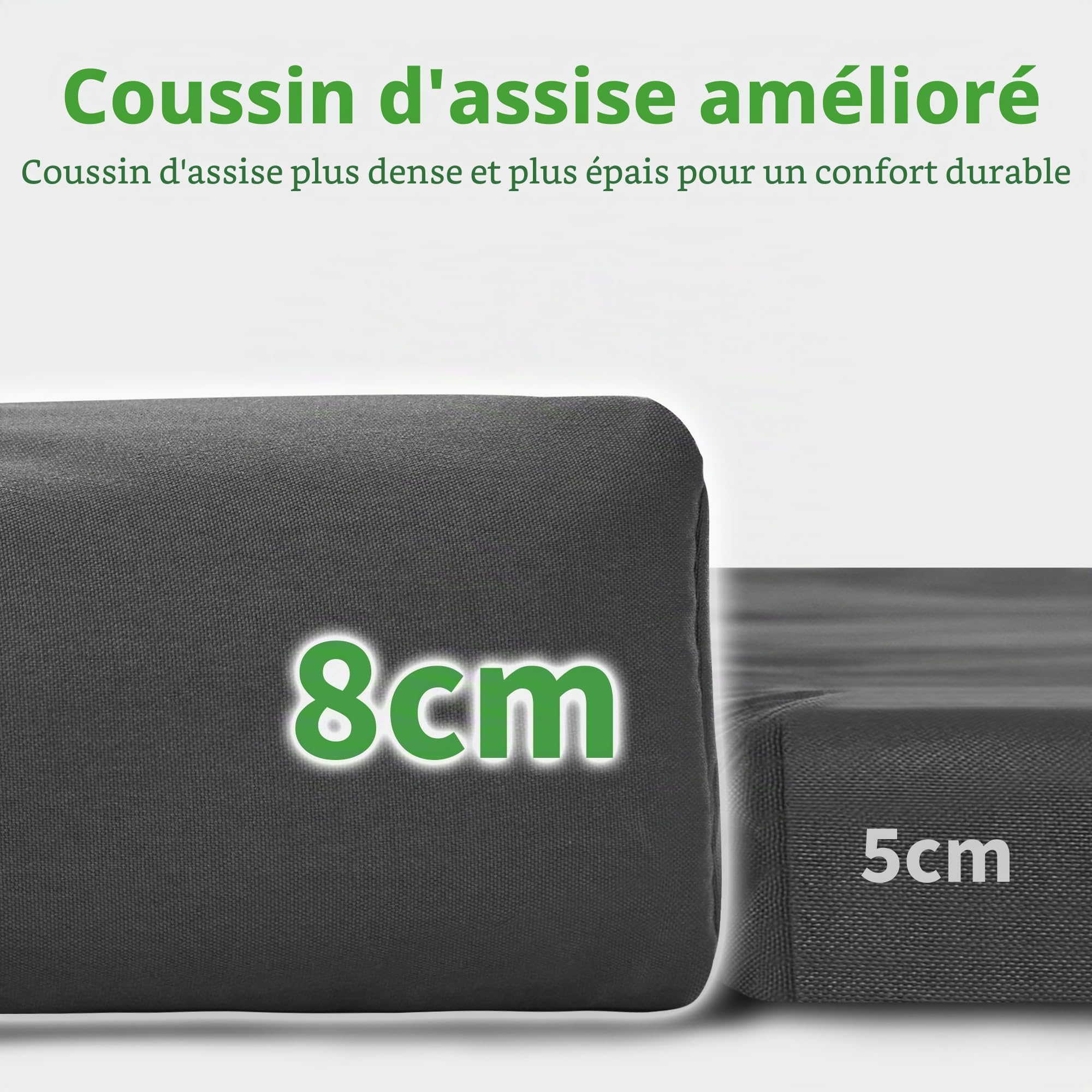 M MCombo balancelle Hollywood 3 Places avec Fonction de lit, avec Coussin d'assise Extra épais et Toit Solaire, balançoire de Jardin pouvant Supporter jusqu'à 300 kg, 202x125x173 cm 4095 (Gris)