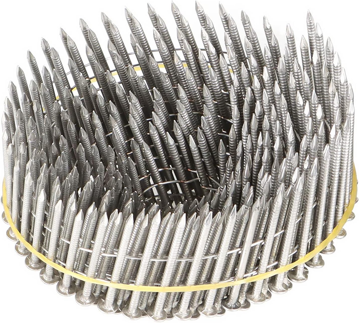 1200 Count Stainless Siding Nails 15 Degree 1-1/2 Inch x 0.09 Inch, Small Cap Coil Stud for Wood and Plastic