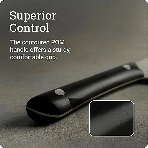 Miniatura 4 de Kai PRO - Cuchillo maestro utilitario de 6.5 pulgadas, cuchillo de cocina japonés afilado a mano, hoja de acero inoxidable japonés AUS6M, mango POM