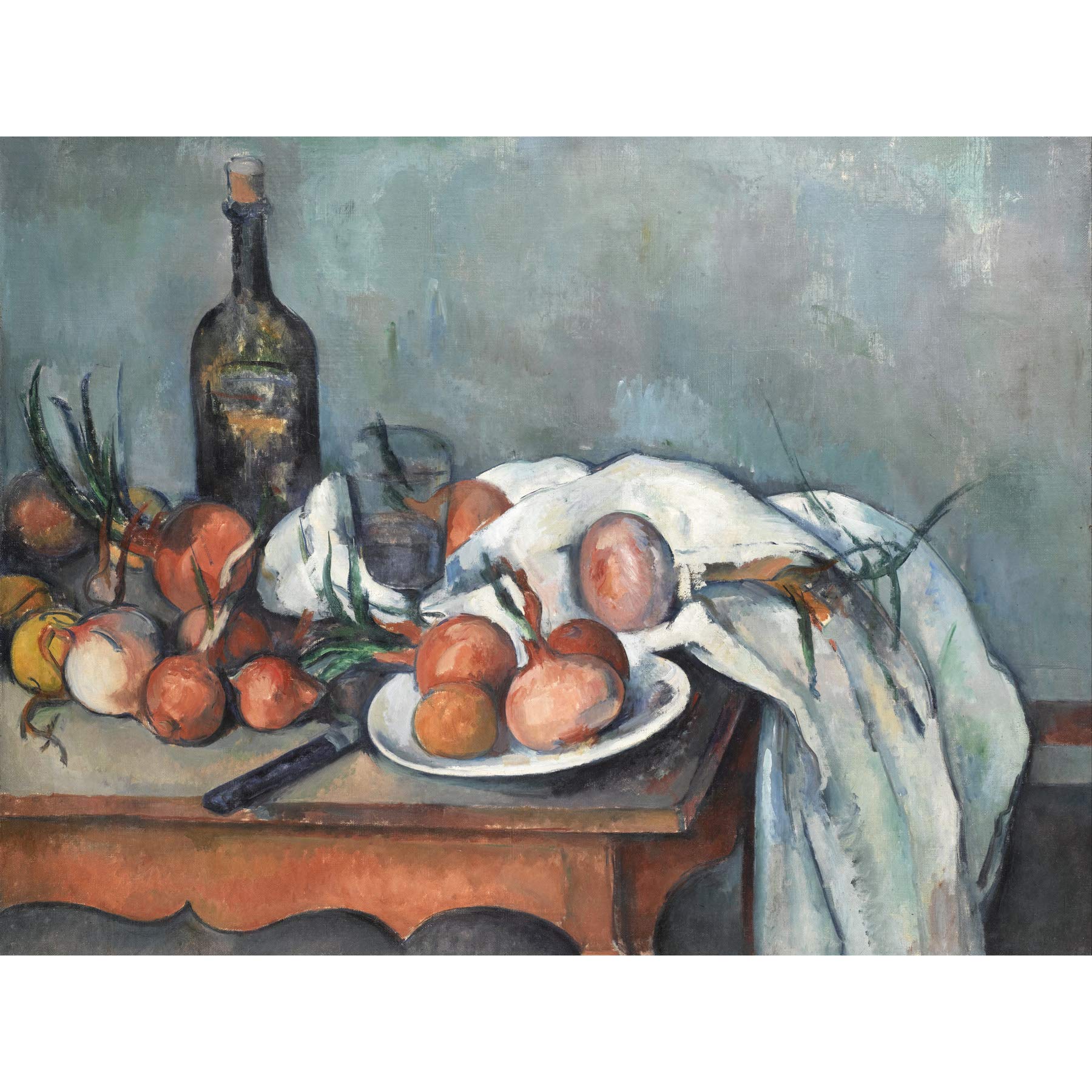 Paul Cezanne Stillleben mit Zwiebeln, großer Kunstdruck auf Leinwand, Premium-Poster