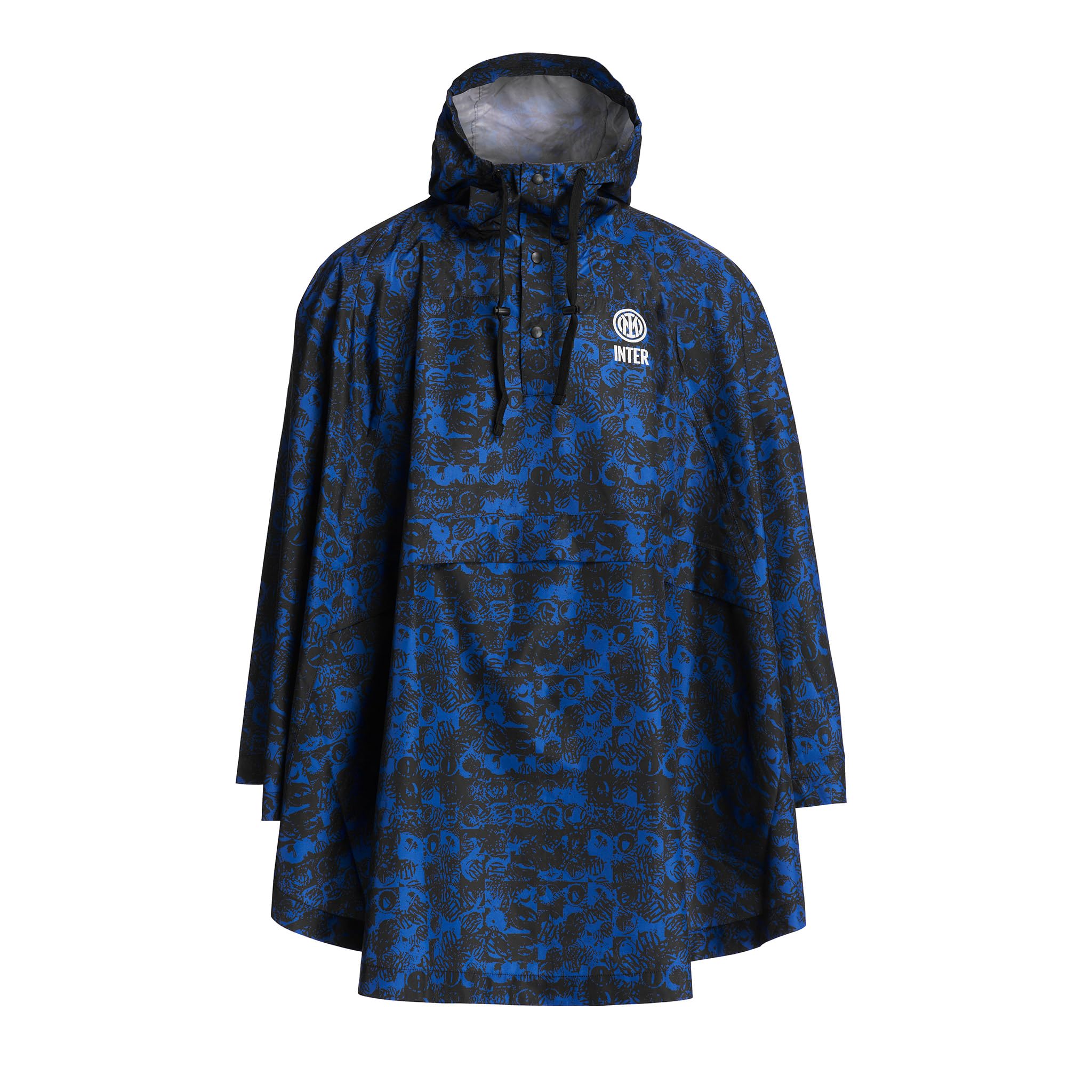 Inter - Giacca/Poncho Impermeabile, Collezione Esclusiva Rain, Unisex-Adulto, Adatta per Tutte le Stagioni e Occasioni, Prodotto Ufficiale