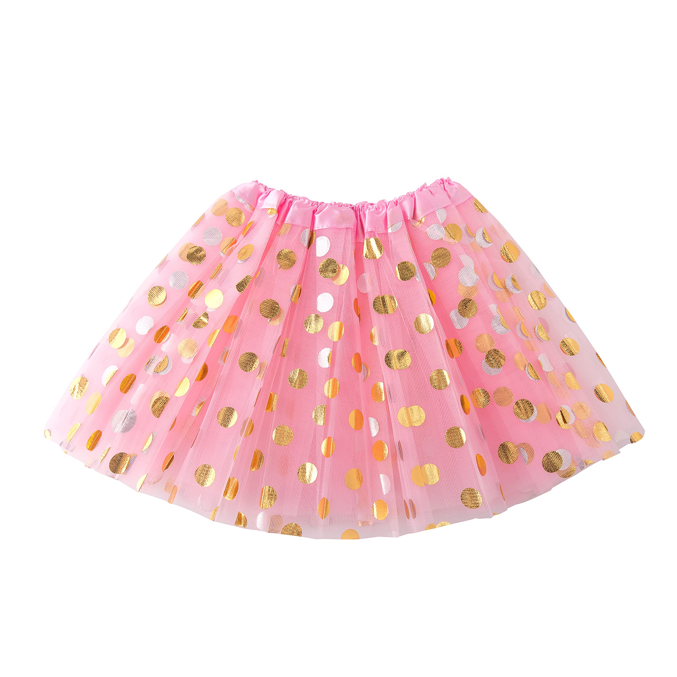 JastoreGirls' Polka Dot Tutu Glitter Ballet Triple Layer Tulle Dance Skirt