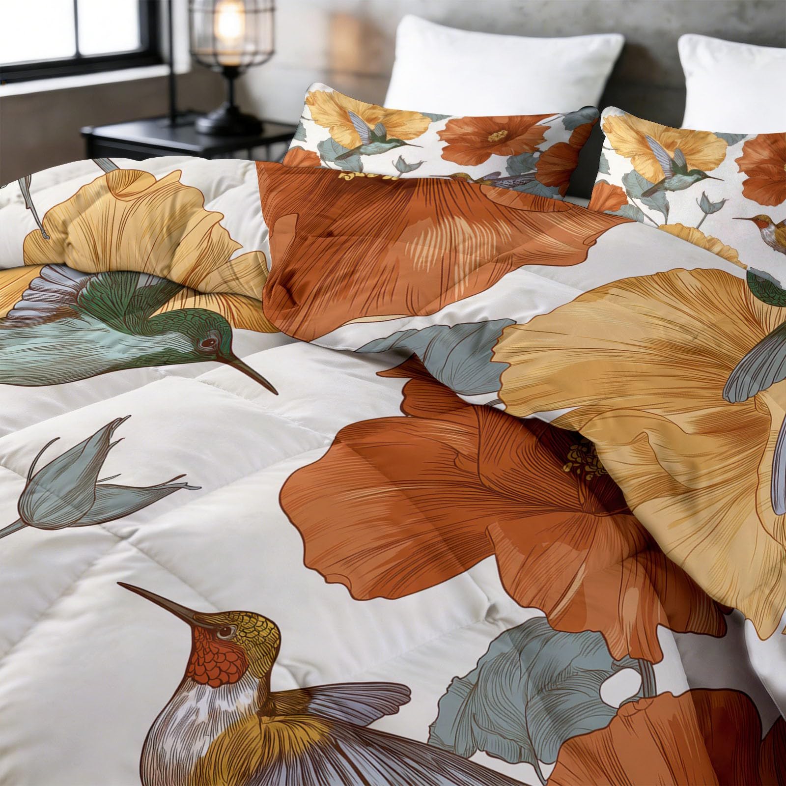 Piumone alternativo per letto super king size, piumone trapuntato reversibile per tutte le stagioni, traspirante, leggero, anallergico e lavabile in lavatrice (260 x 220 cm, bianco)