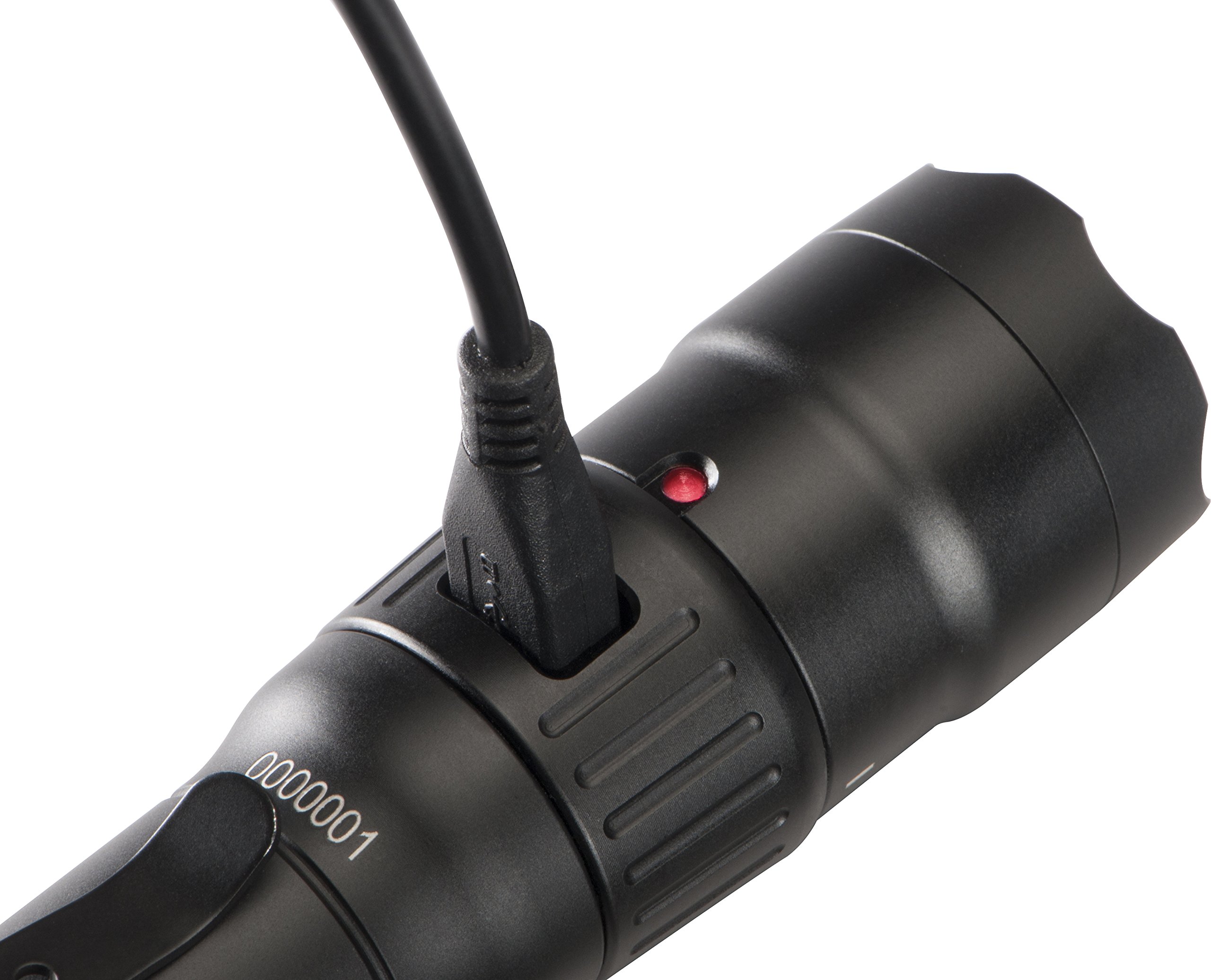 PELI 7600 Linterna táctica versátil con LED de 3 colores y recargable por USB