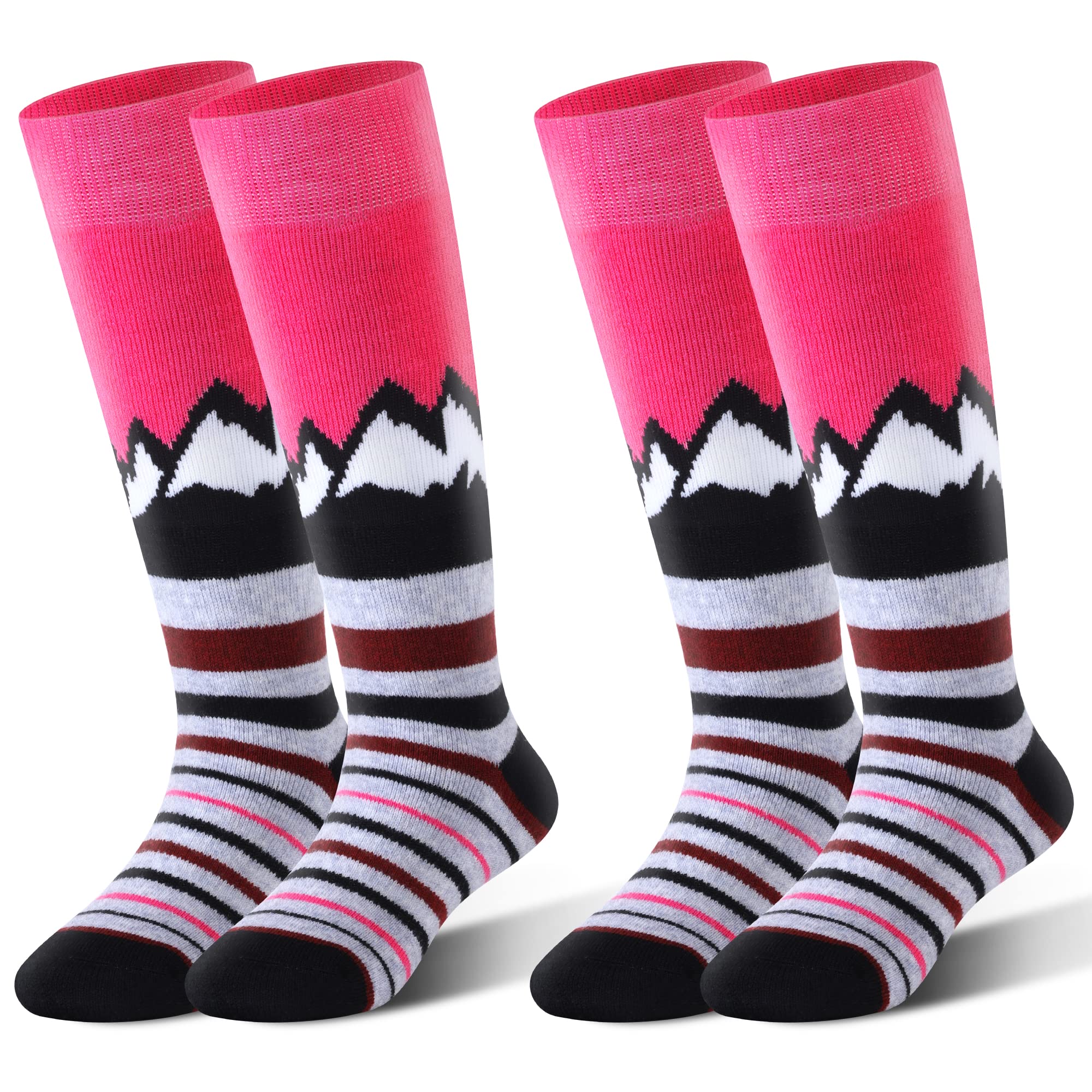 Highcamp Kids Merino Wool Ski Snowboard Socks Boy Girl Toddler Winter Snow Socks- 2 Pairs