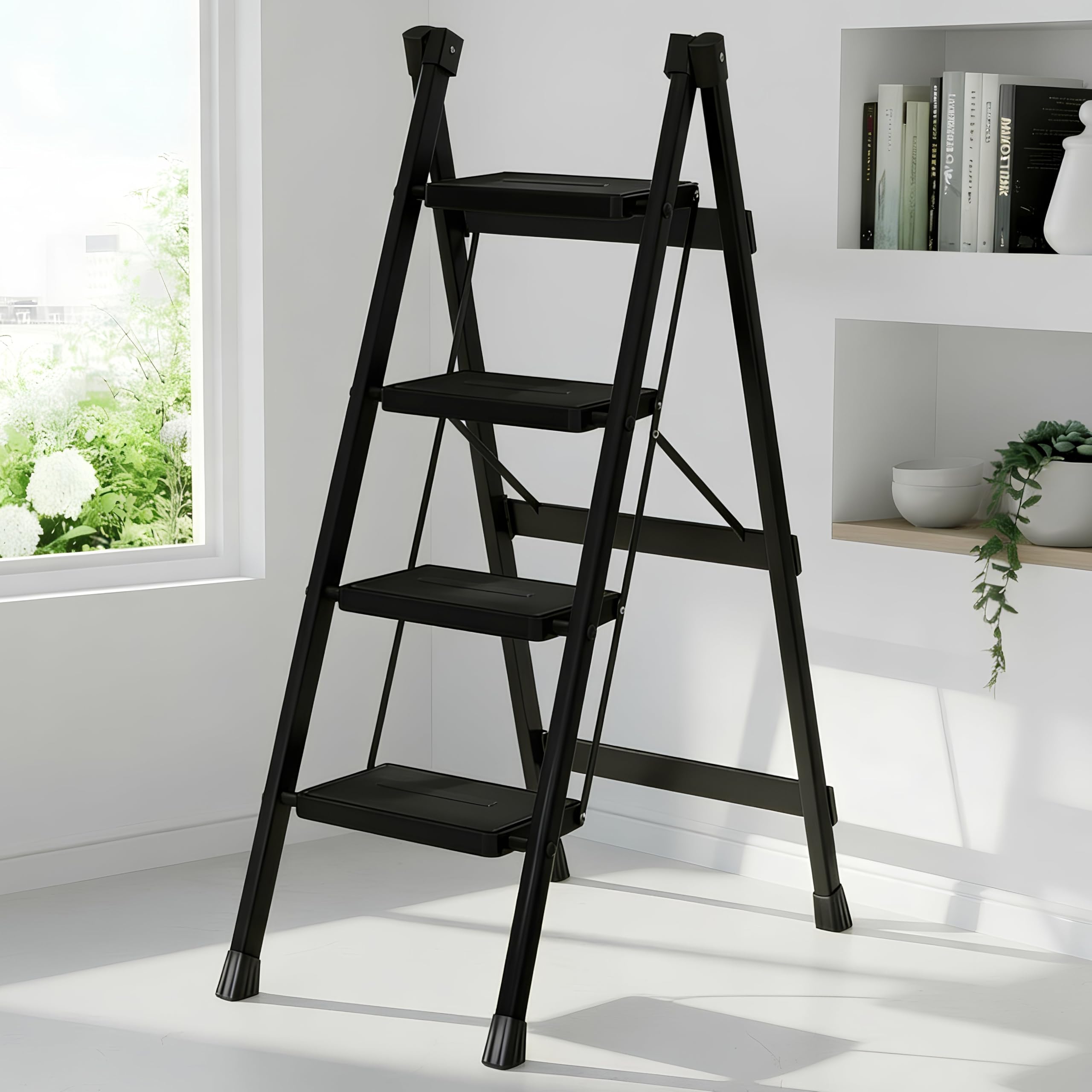 Plantex 2 Step Ladder for Home Use/Wide Anti-Slip Heavy-Duty Step Stool/Lightweight Kitchen Ladder (White) — Amazon image 12