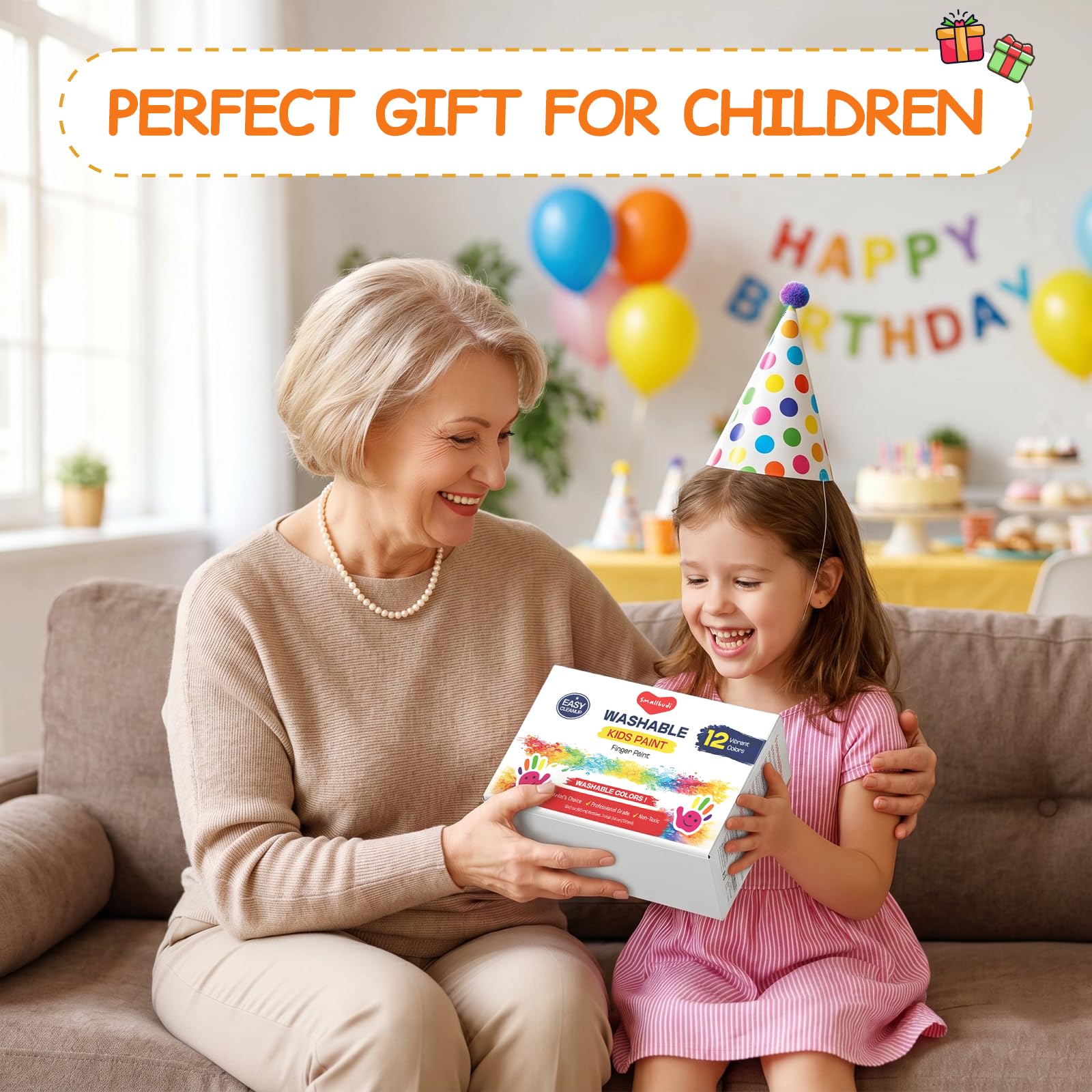Smallbudi Finger Paint Set - 12 Colors -7