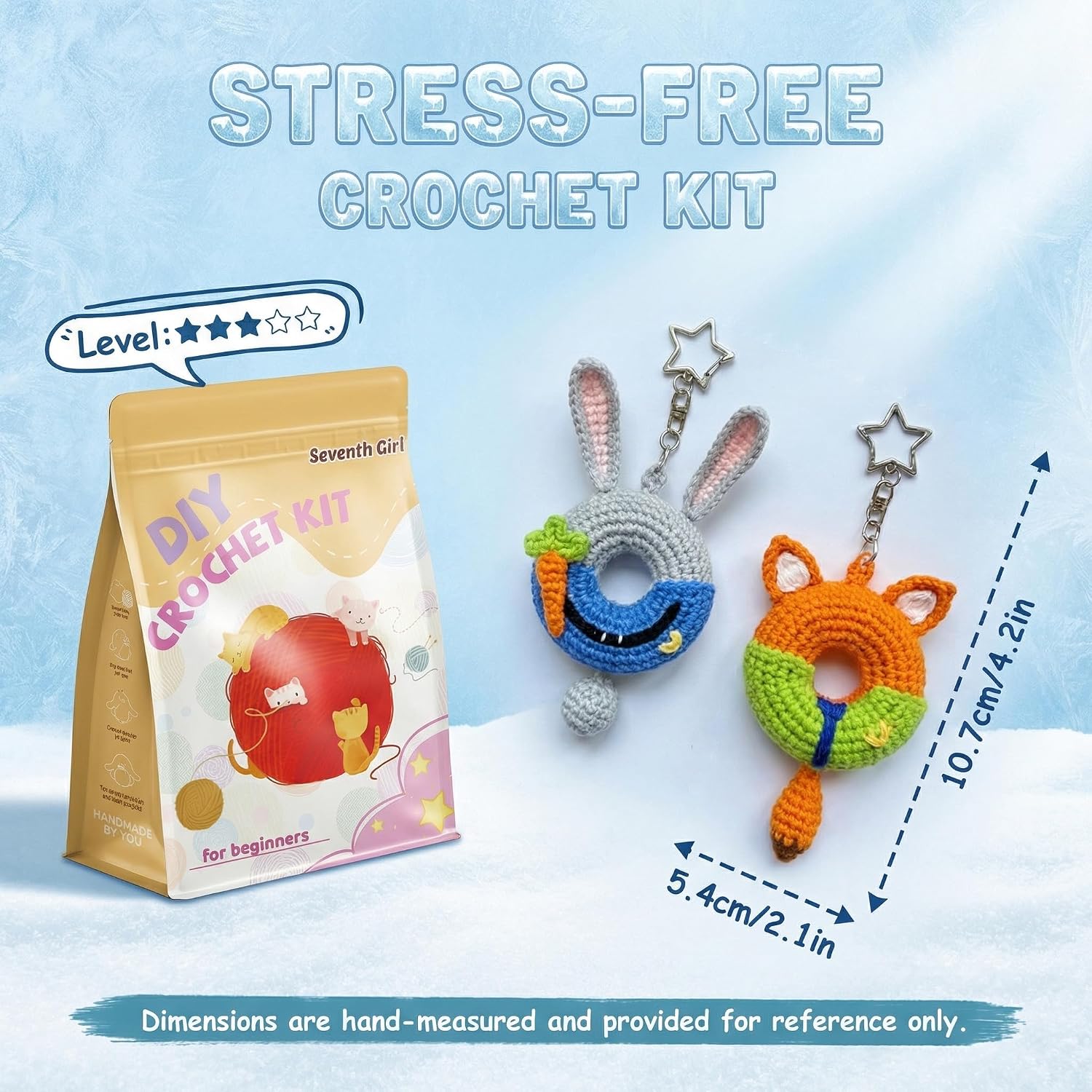 Crochet Kit for Beginners, Crochet Starter Kits for Bunny & Fox