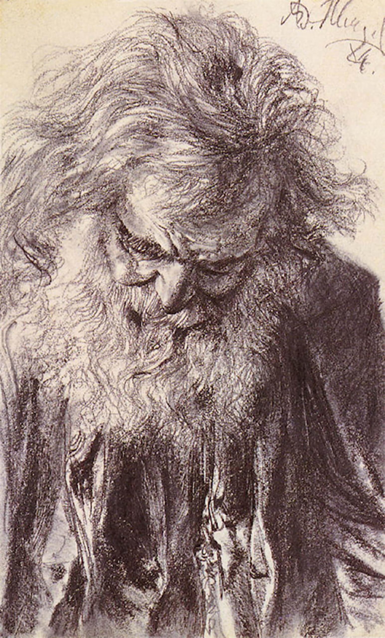 ARTXLXXBN Famous Painting Canvas Artwork Graffiti Print Portrait of an Old Man Adolph von Menzel Portrait Canvas Image for Home Decor 60x90cm