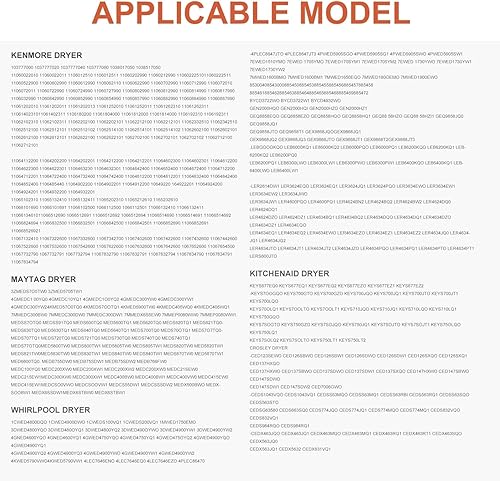 Miniatura 5 de 【35% de níquel】Elemento calefactor de secadora 279838, compatible con Whirlpool WED4815EW1 Kenmore 500 600 70 80 Series Modelo 110 Roper RED4440VQ1