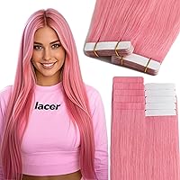 Vista 24 de Lacer Extensiones de cabello con cinta invisible, color negro natural, extensiones de cabello con cinta invisible, 18 pulgadas, cabello humano real