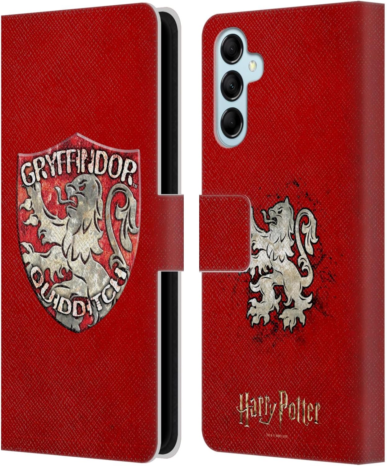 Head Case Designs Officially Licensed Harry Potter Gryffindor Quidditch Badge Prisoner of Azkaban V Leather Wallet Case Compatible with Samsung Galaxy M14 5G