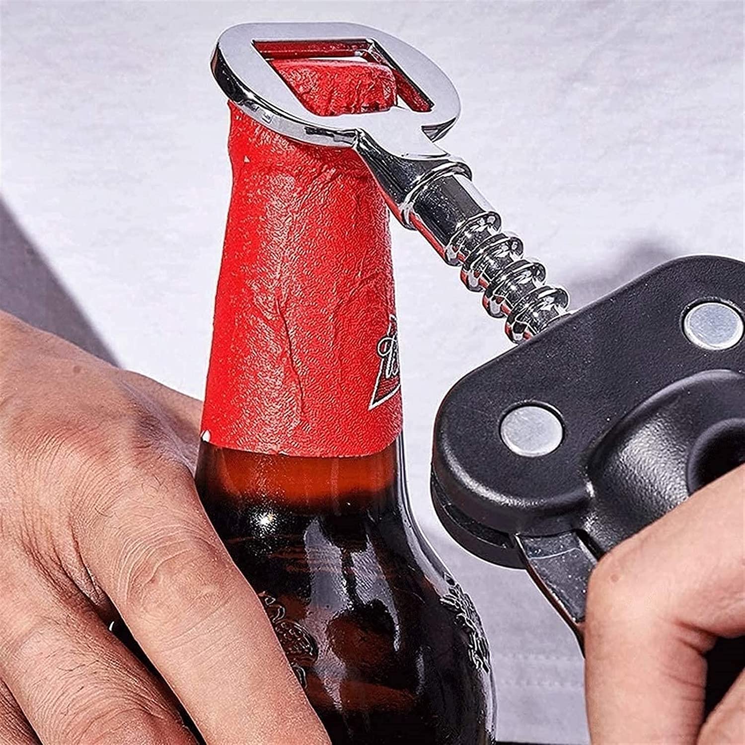 sacacorchos, Abridor de botellas vino con sacacorchos multifuncional for todas las tapón corcho y tapa cerveza, camarero lujo juego for entusiastas del, camareros