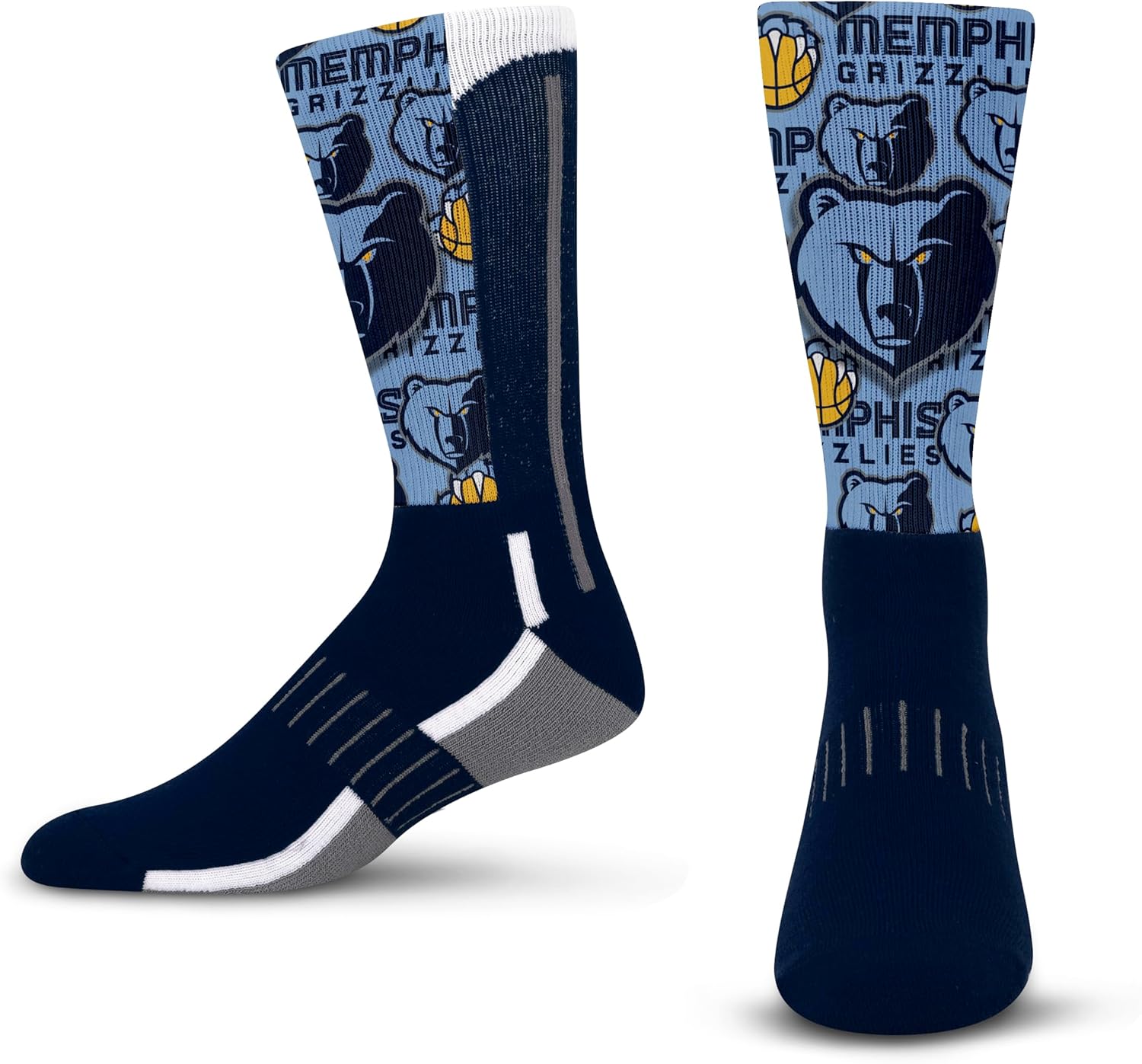 For Bare Feet NBA Unisex Kids Nba Montage Crew Sock Youth