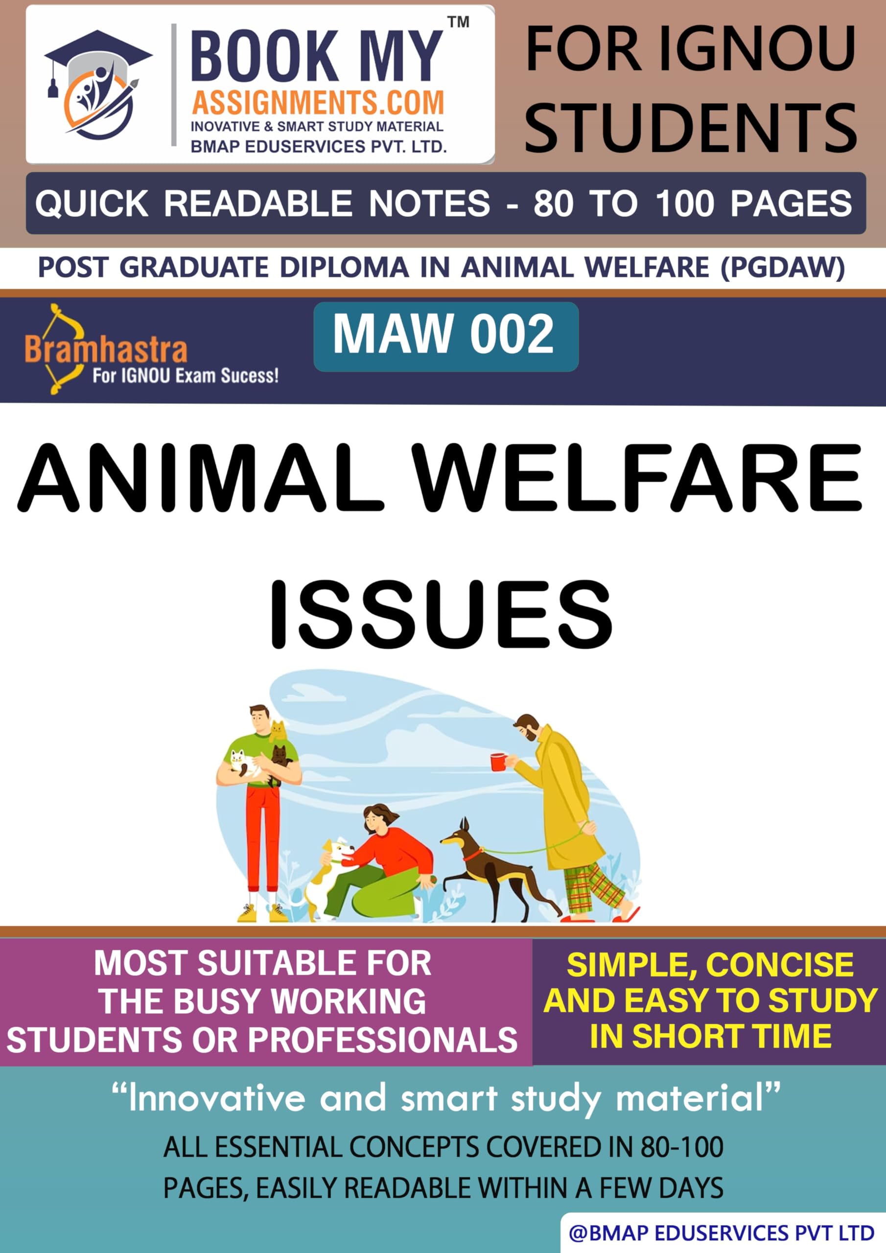 IGNOU MAW 002 Animal Welfare Issues Quick Readable Notes Book For Ignou Student