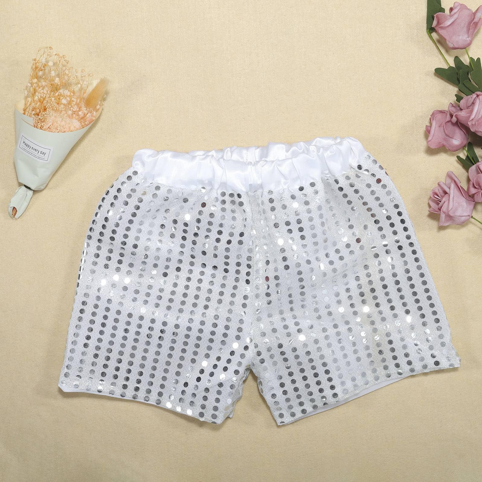 Shorts Danse Paillettes Fille Jazz Disco Hip-hop Coupe Jambes Larges Ample Confortable