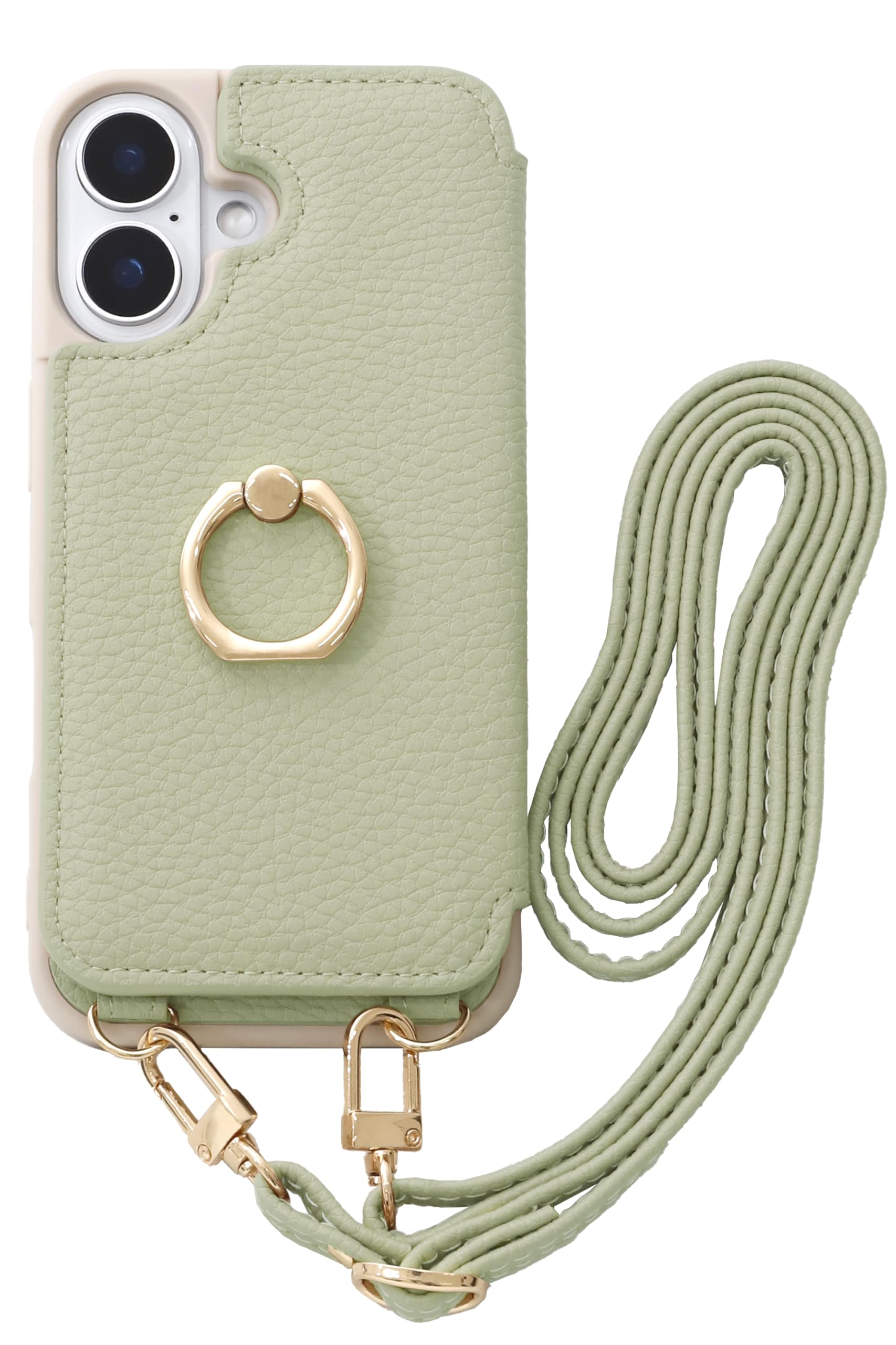 Amazon.co.jp: MINTY iPhone17 用 ケース ショルダーストラップ リング