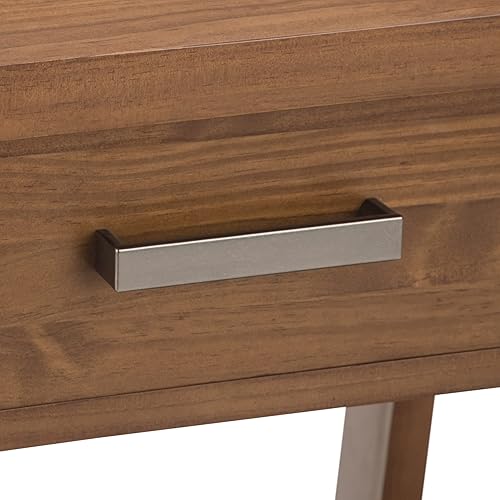 Miniatura 190 de SIMPLIHOME Sawhorse - Mesita de noche de madera maciza de 24 pulgadas de ancho, moderna, industrial, color gris envejecido, para sala de estar y