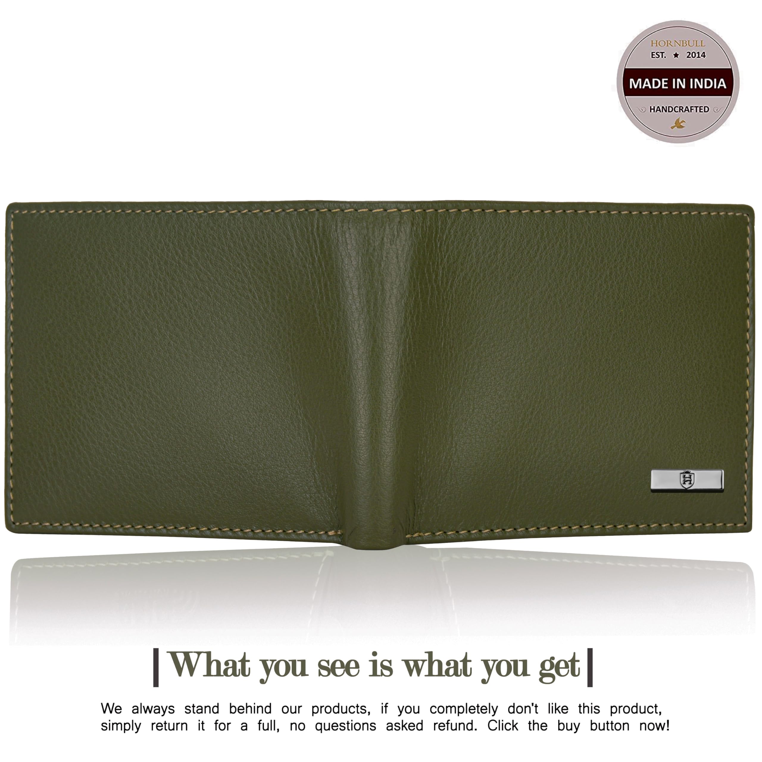 HORNBULL Maddison Men's Olive Green Genuine Leather Wallet - Image 4 thumbnail