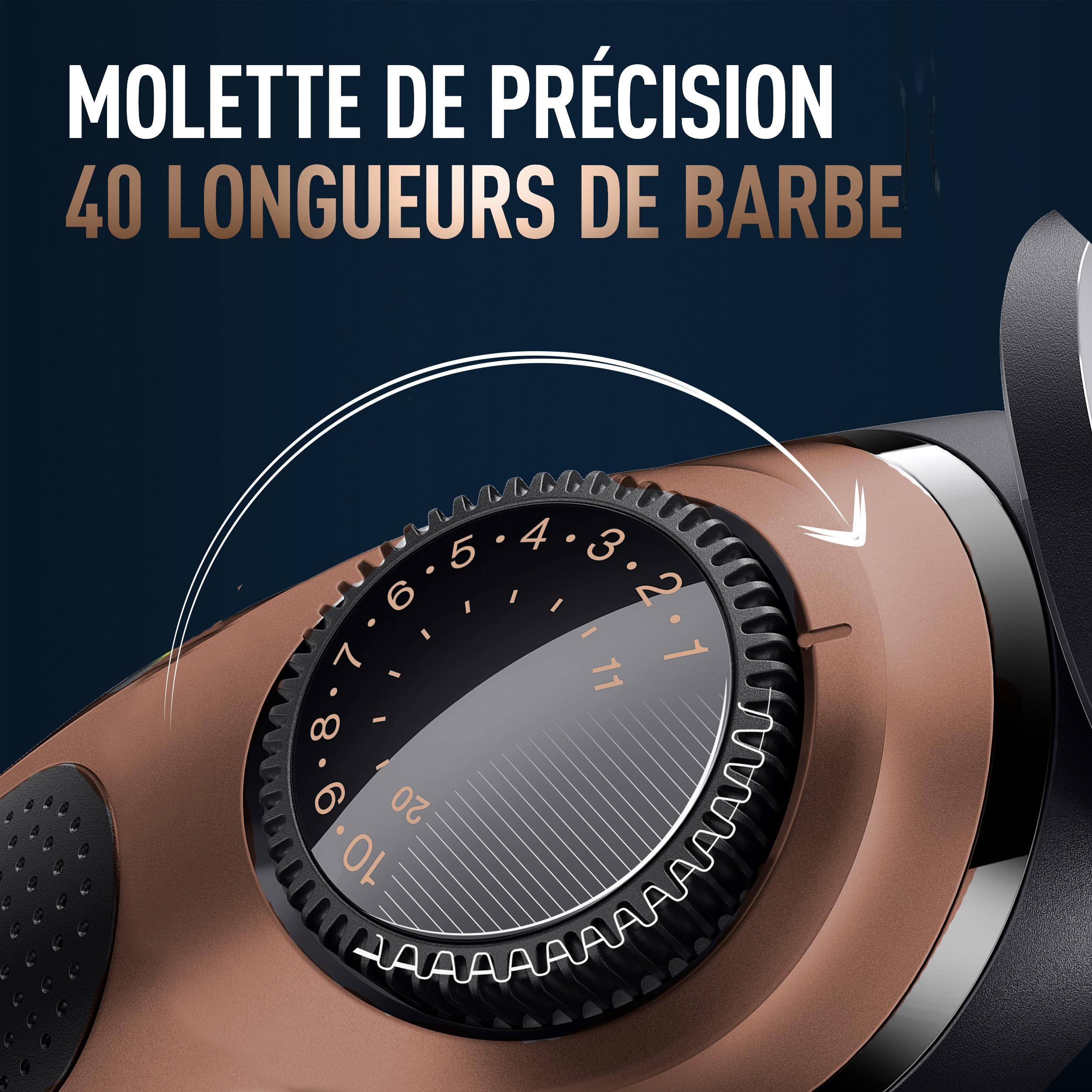 King C. Gillette Kit Barbe Homme, Tondeuse Electrique et 2 Soins Visage | 40 Longueurs, Lames Inusables en Métal, Coffret avec Mini Nettoyant et Baume Adoucissant
