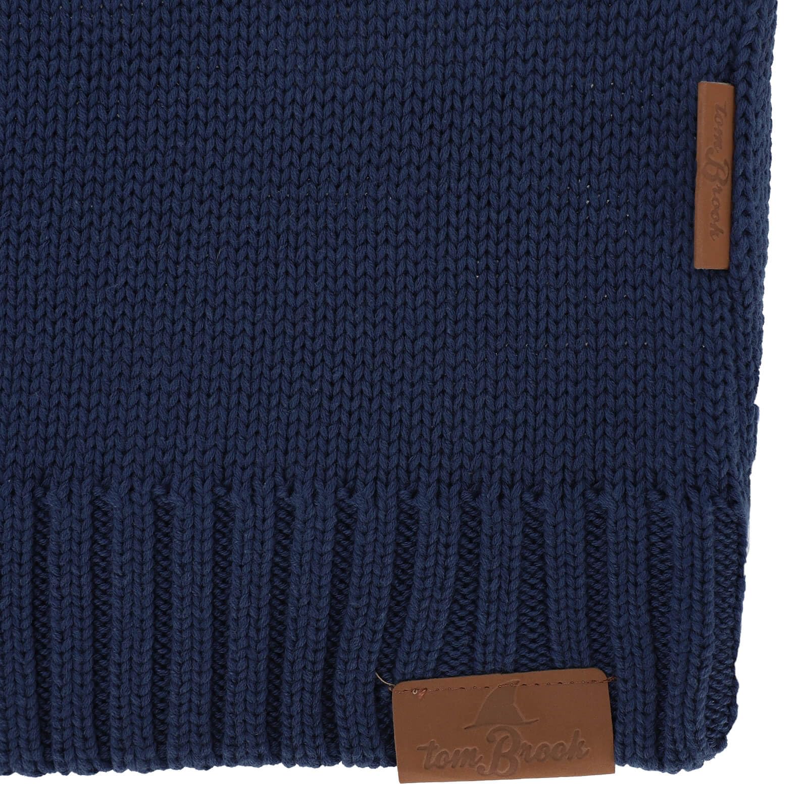 tomBrook Herren Strick-Troyer Unifarben - Troyer-Pullover Strickpullover mit Stehkragen und Reißverschluss in Grau-Grün Größe S