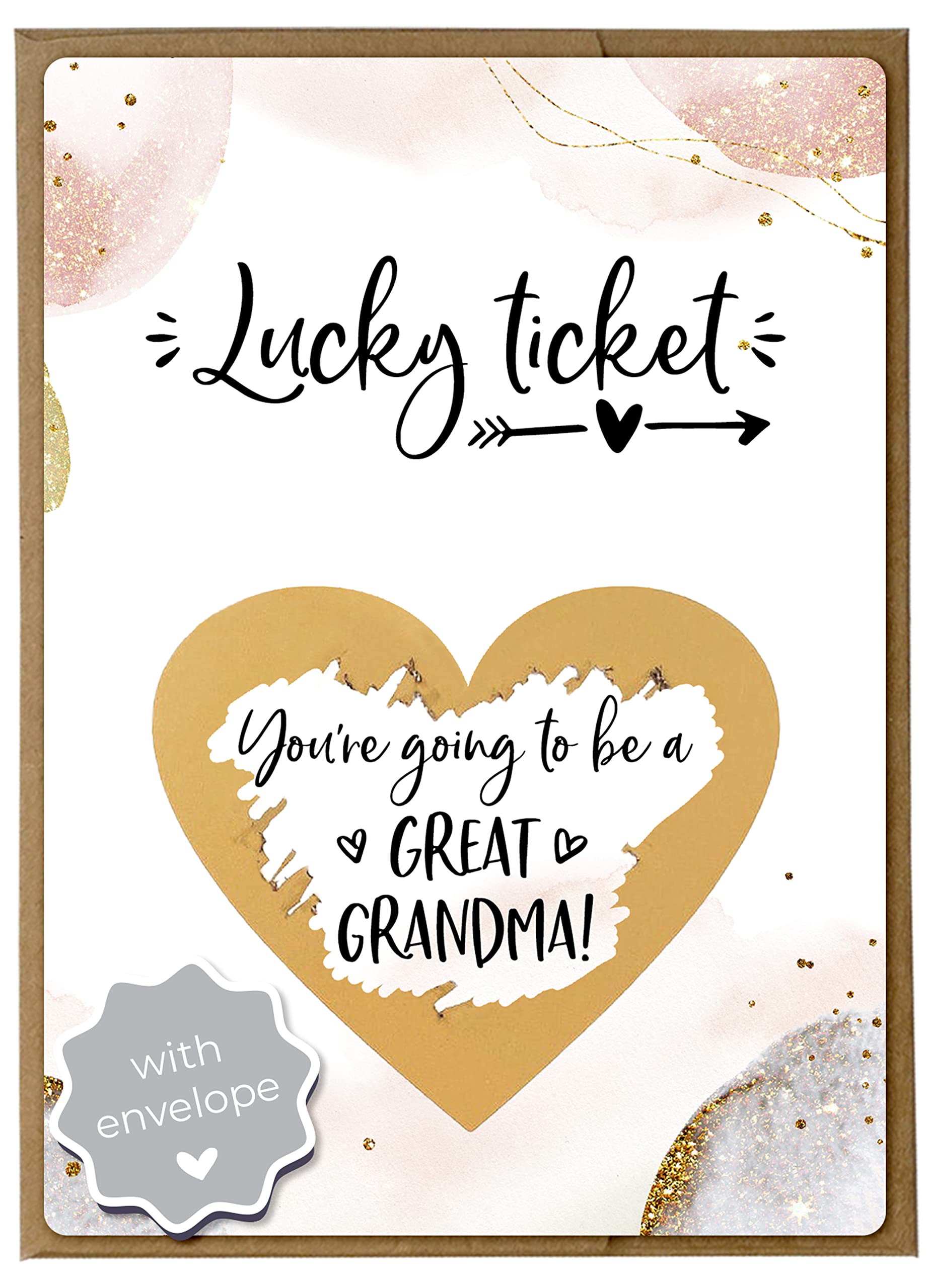 Joli Coon Pregnancy Announcement Scratch Card, Great-Grandma Reveal