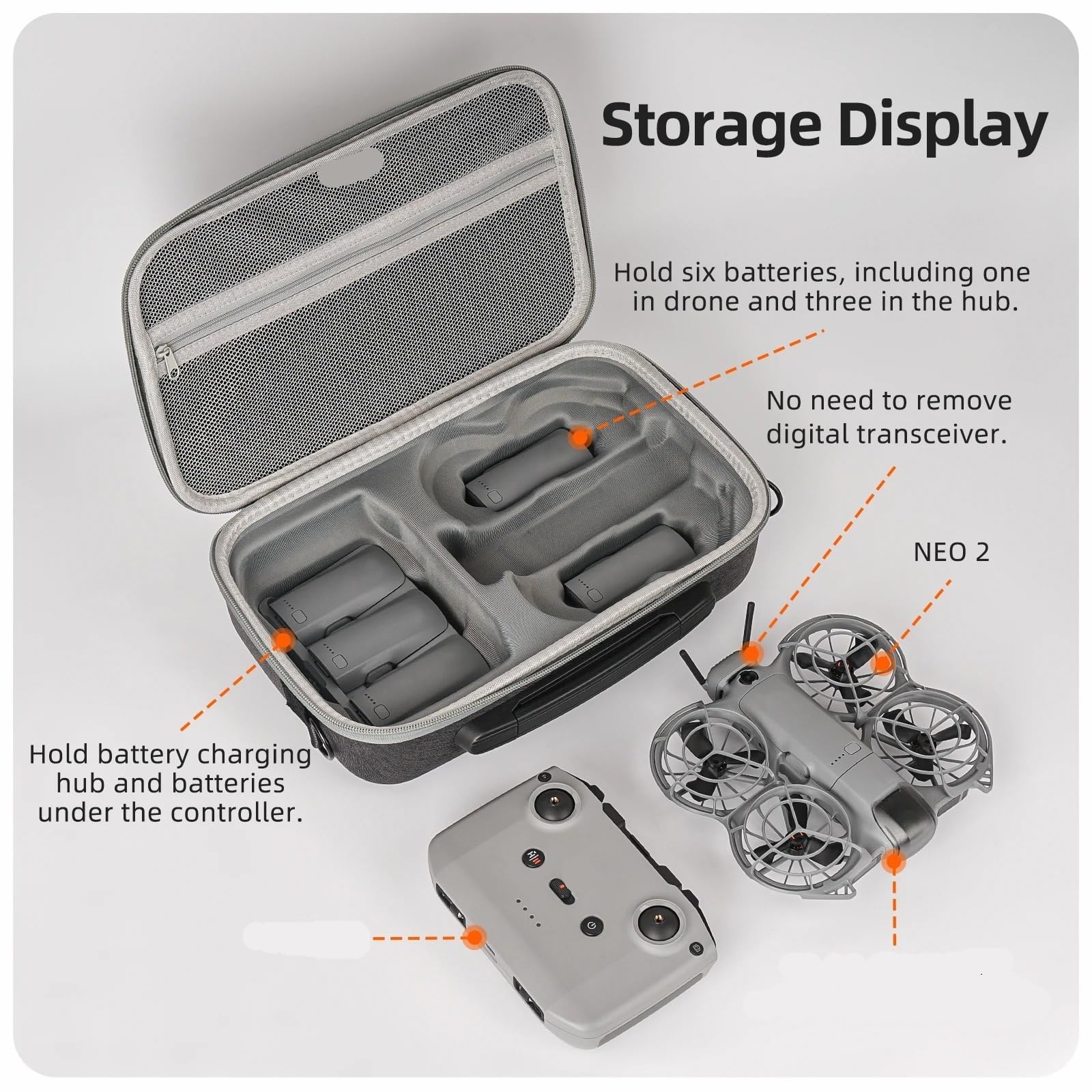 Compatibile Con DJI Custodia antiurto per occhiali NEO 2 trasmittente N3