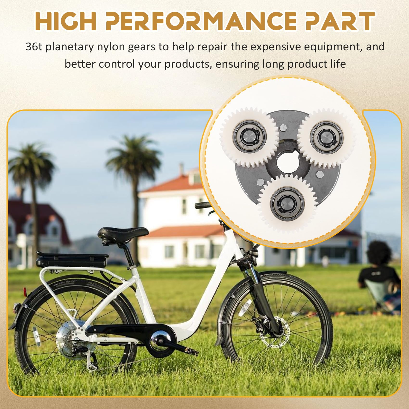 36T Planeten Getriebe mit Kupplung für Motor Elektrisch Fahrrad E-Fahrrad Nylon Gear Ebike Parts