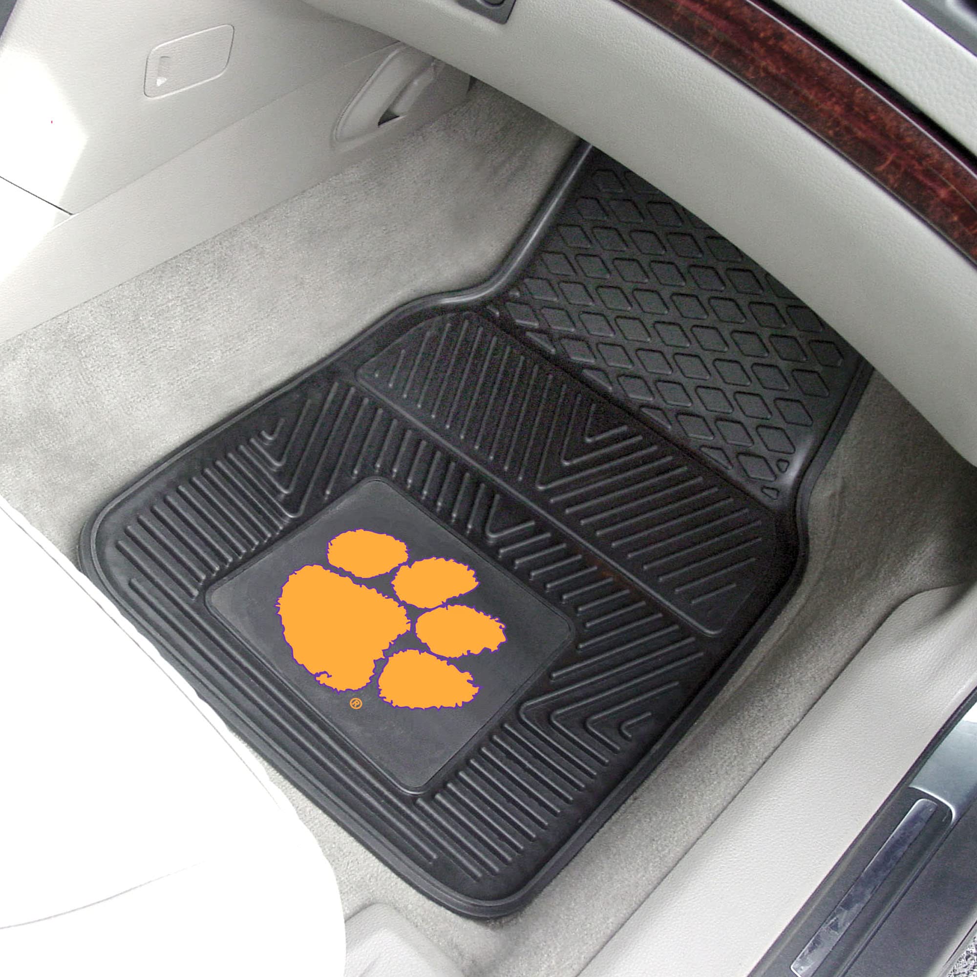 Clemson Heavy Duty 2-Piece Vinyl Car Mats 18