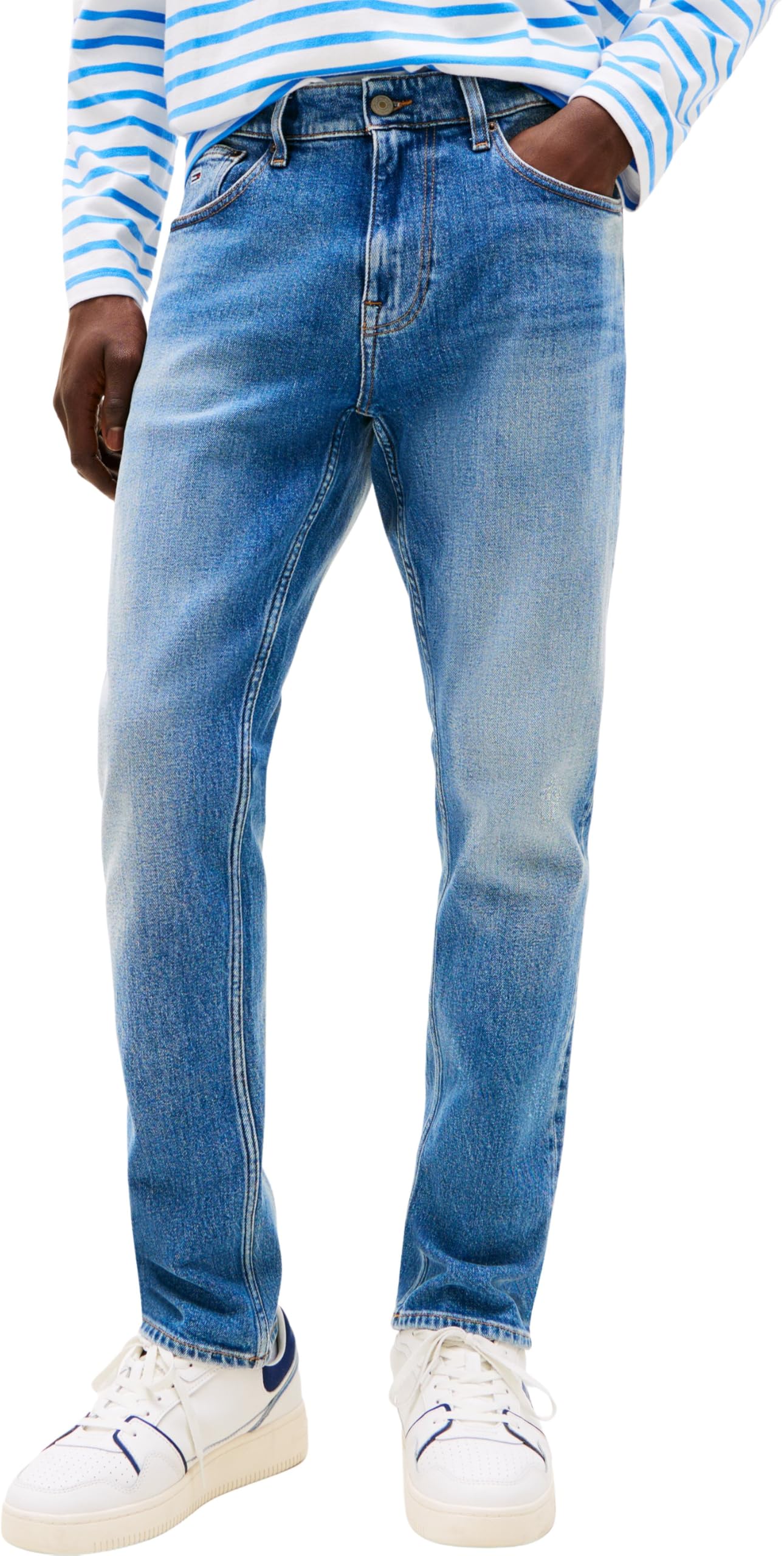 Tommy Jeans Mens Austin Slim Tprd Bi0134 Dm0dm20987 Tapered, Denim (Denim Medium), 36W / 34L UK
