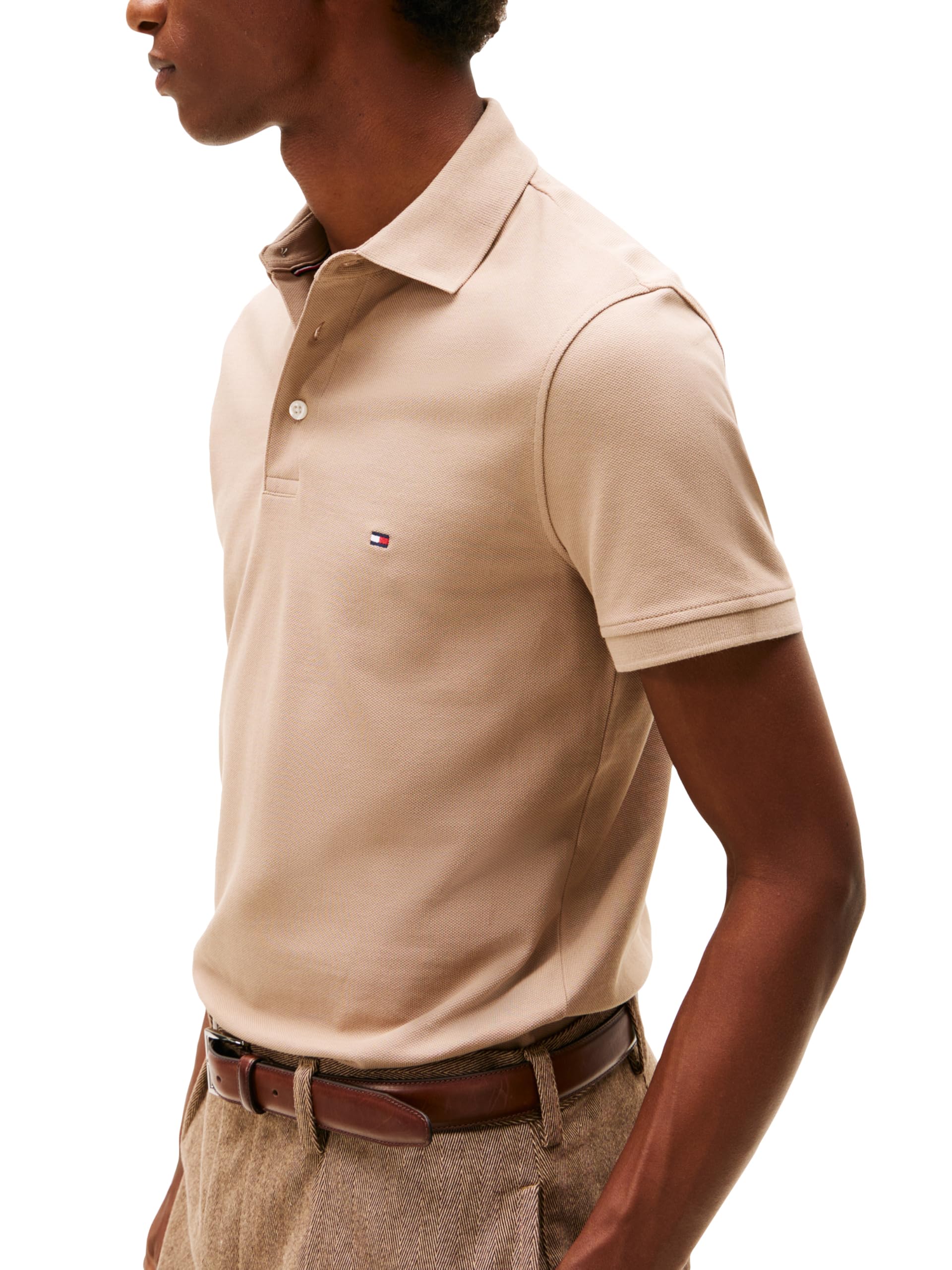 Tommy Hilfiger Krótkie rękawy koszulki polo w dopasowanym kroju ze stretchem i organiczną pique bawełna koszulka polo z krótkim rękawem slim fit z męską elastyczną bawełną piquet, organiczna