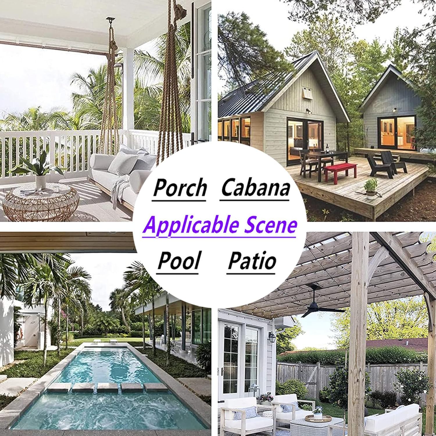 ANHOPE Outdoor Curtains Waterproof Grommet Top Privacy Drapes Nature Japan Mount Fuji Flower Print Pattern Outside Curtains for Patio Pergola Porch Gazebo Cabana 2 Panels 54 x 120 Inch