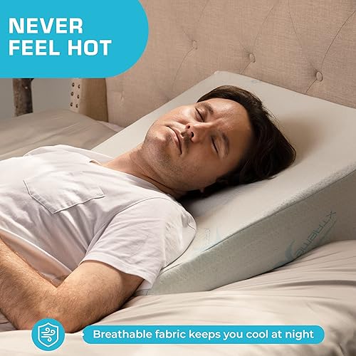 Miniatura 4 de Xtreme Comforts - Almohada de espuma viscoelástica de 7 pulgadas, hipoalergénica, transpirable, funda de bambú lavable, cojín de apoyo elevado,