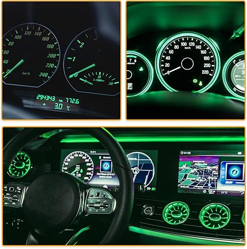 Miniatura 3 de X AUTOHAUX 10 Uds verde T3 3030 LED 12V coche interior panel de instrumentos Dash Cluster Gauge bulbos luz tablero indicador advertencia luces