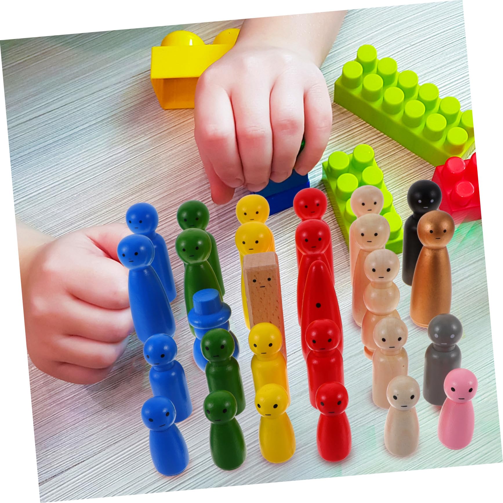 HONMEET 28 Pezzi Bambole di Legno Fai da Te per Bambini Superficie Liscia per Migliorare Abilità Manuali, per Decorare la Stanza e Attività Creative