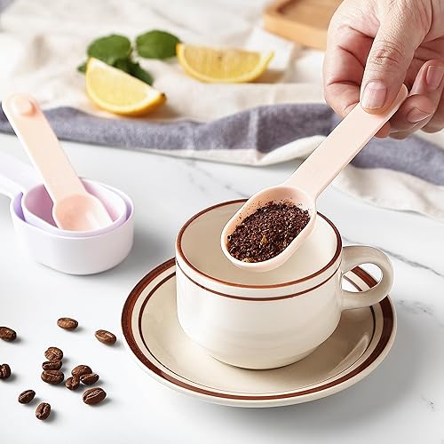 Miniatura 7 de COOK WITH COLOR Juego de tazas medidoras – 9 piezas - Taza medidora líquida apilable anidable, tazas medidoras secas y cucharas con embudo y Gris