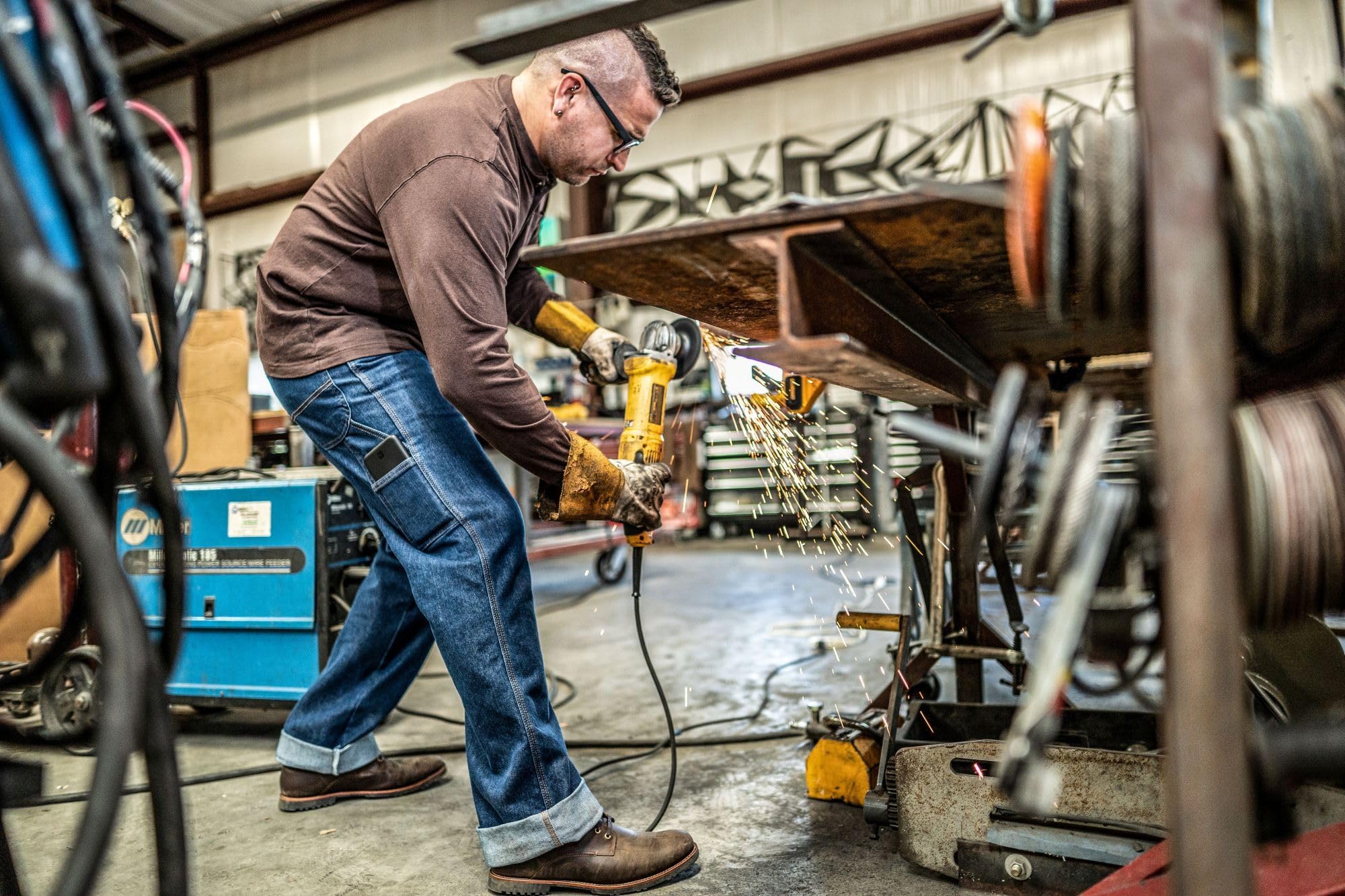 Dickies - Calzini da lavoro multiuso, resistenti alle macchie, da uomo, 6/12 paia