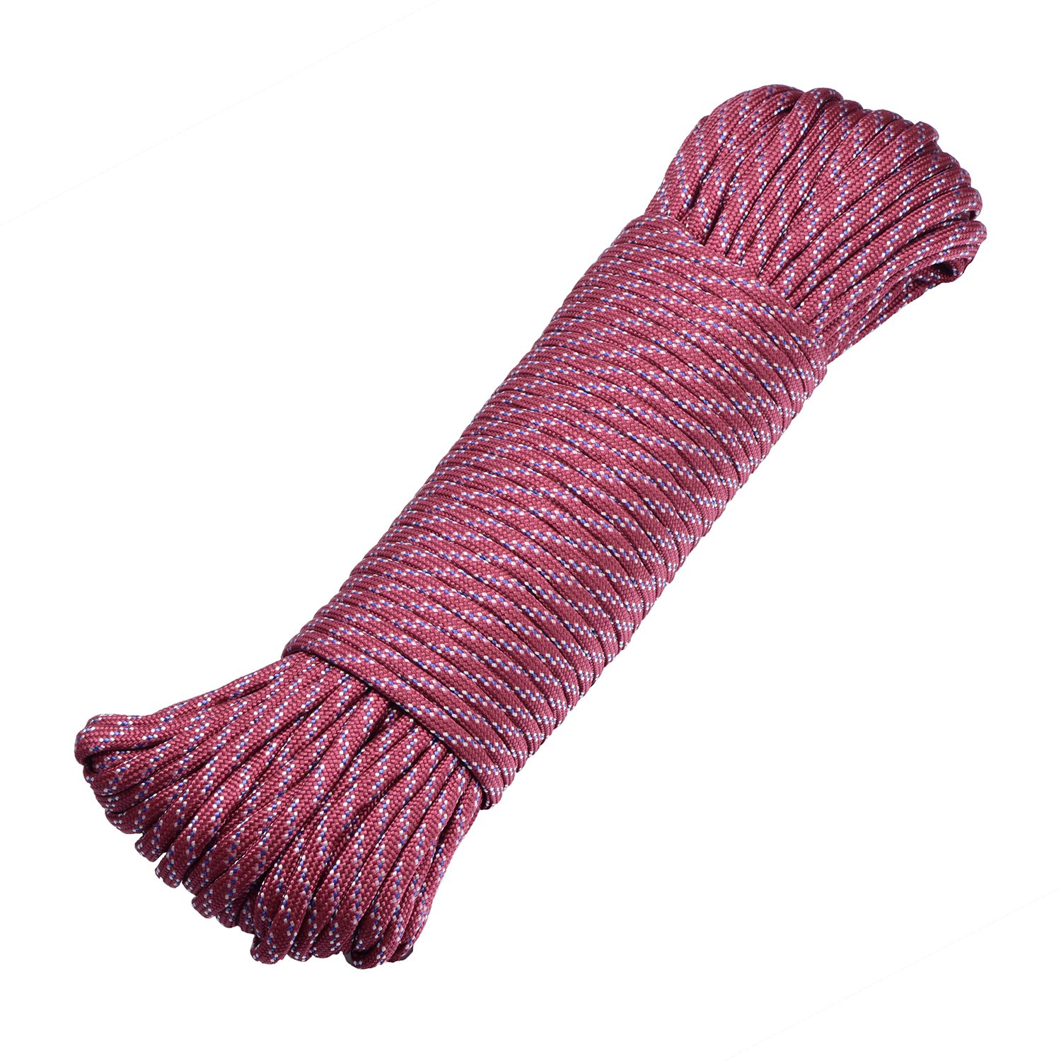 DonDon 98 ft, 30 m nylon cord Paracord survival DIY rope cord for outdoor camping activities 0.6 inch, 4 mm