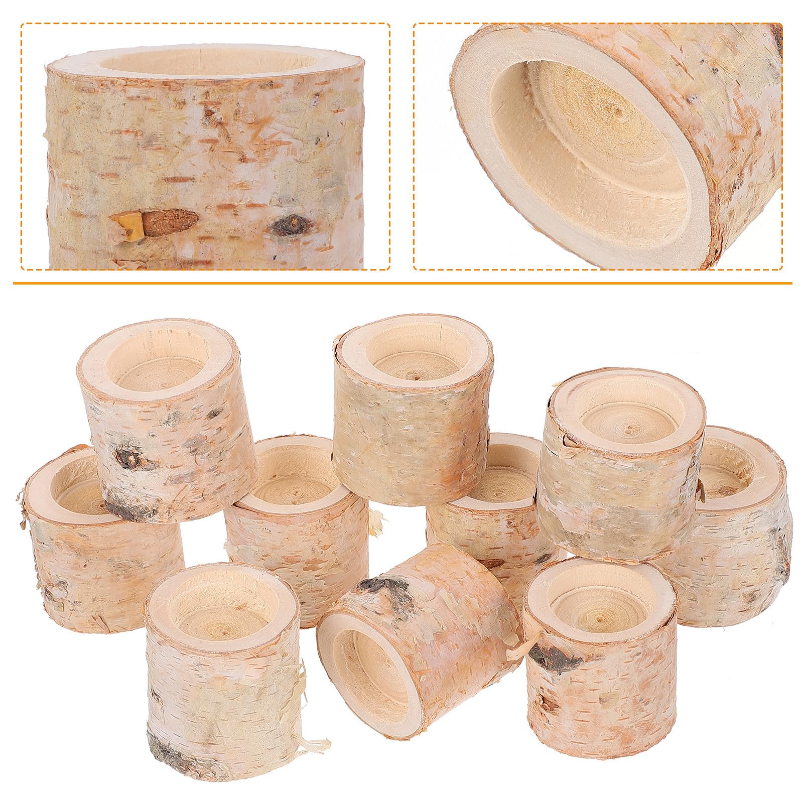 10 Stück Dekorative Kerzenhalter, Beige, für Tischdeko | Kreativ, Elegant und Stilvoll, für Drinnen und Draußen, Passend für Partys