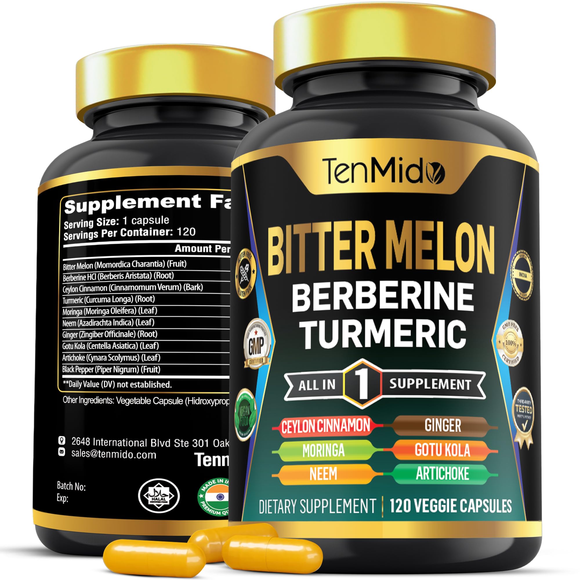 Amazon.com: Tenmido Bitter Melon Capsules - 10in1 Formula
