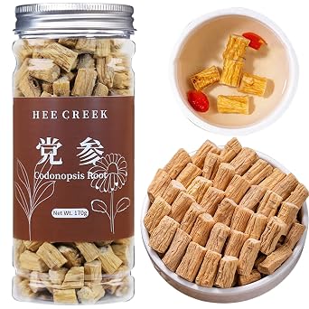 Hee Creek 3 Year Grown Codonopsis Root Tea 170g/6oz Dang Shen Dried Radix Codonopsis Pilosulae Bulk Herbs from Chinese Gansu, Hand-Picked, Uniform Size, Sulfur Free, No Additives