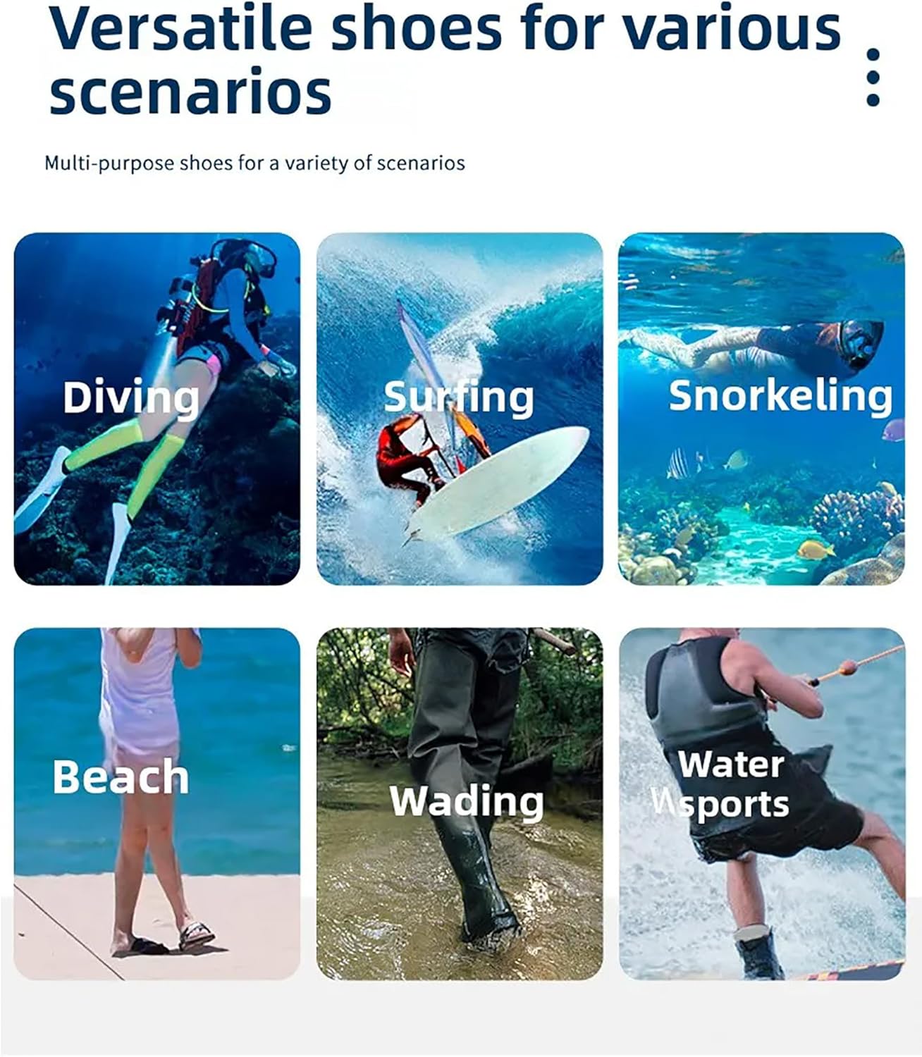 WYYHAA 5mm Neoprene Dive Boots – Waterproof Vulcanized Rubber Wetsuit Boots with Non-Slip Sole & Toe Protection for Snorkeling, Surfing & Scuba,7