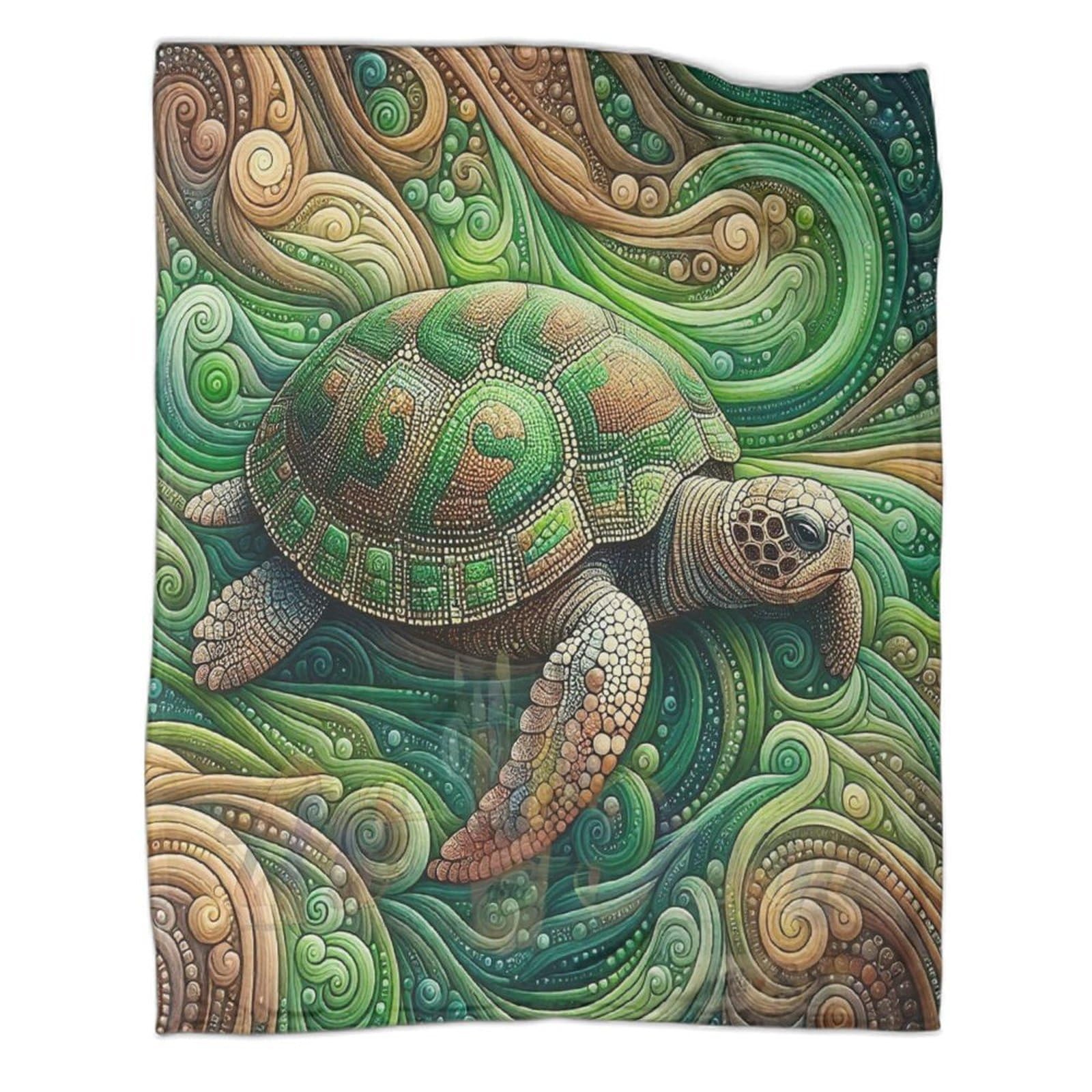 Couverture tortue de mer plaid enfant en flanelle cadeau idéal 3D