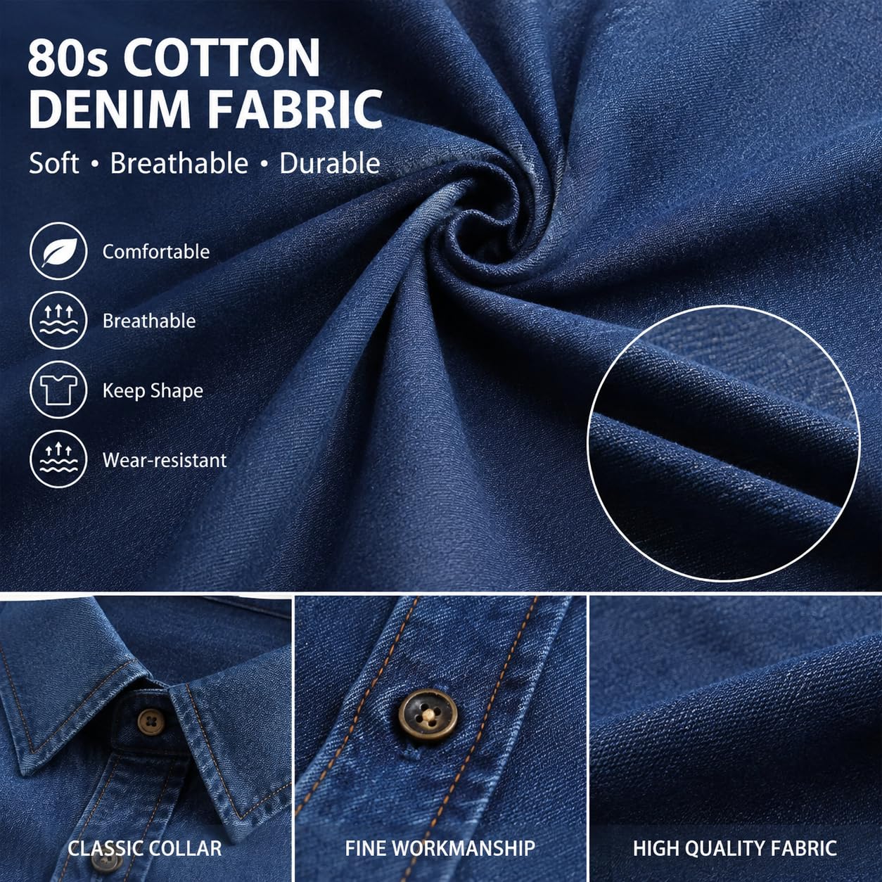 Camicie Da Uomo In Denim Di Cotone, Vestibilità Slim, Giacca Oktoberfest Con Taschino Sul Petto, Maniche Lunghe, Casual, Con Bottoni, Shacket Autunnale, Vintage, Abbigliamento Da Lavoro Per Tutti I