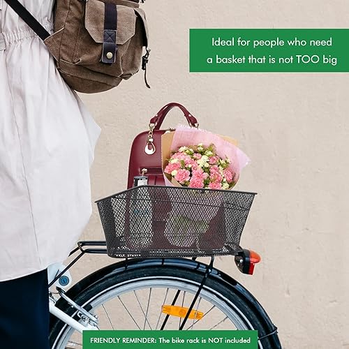 Miniatura 3 de Cesta de bicicleta trasera, instalación sin herramientas, cesta trasera para transporte de mascotas para perros, cesta trasera para carga, con