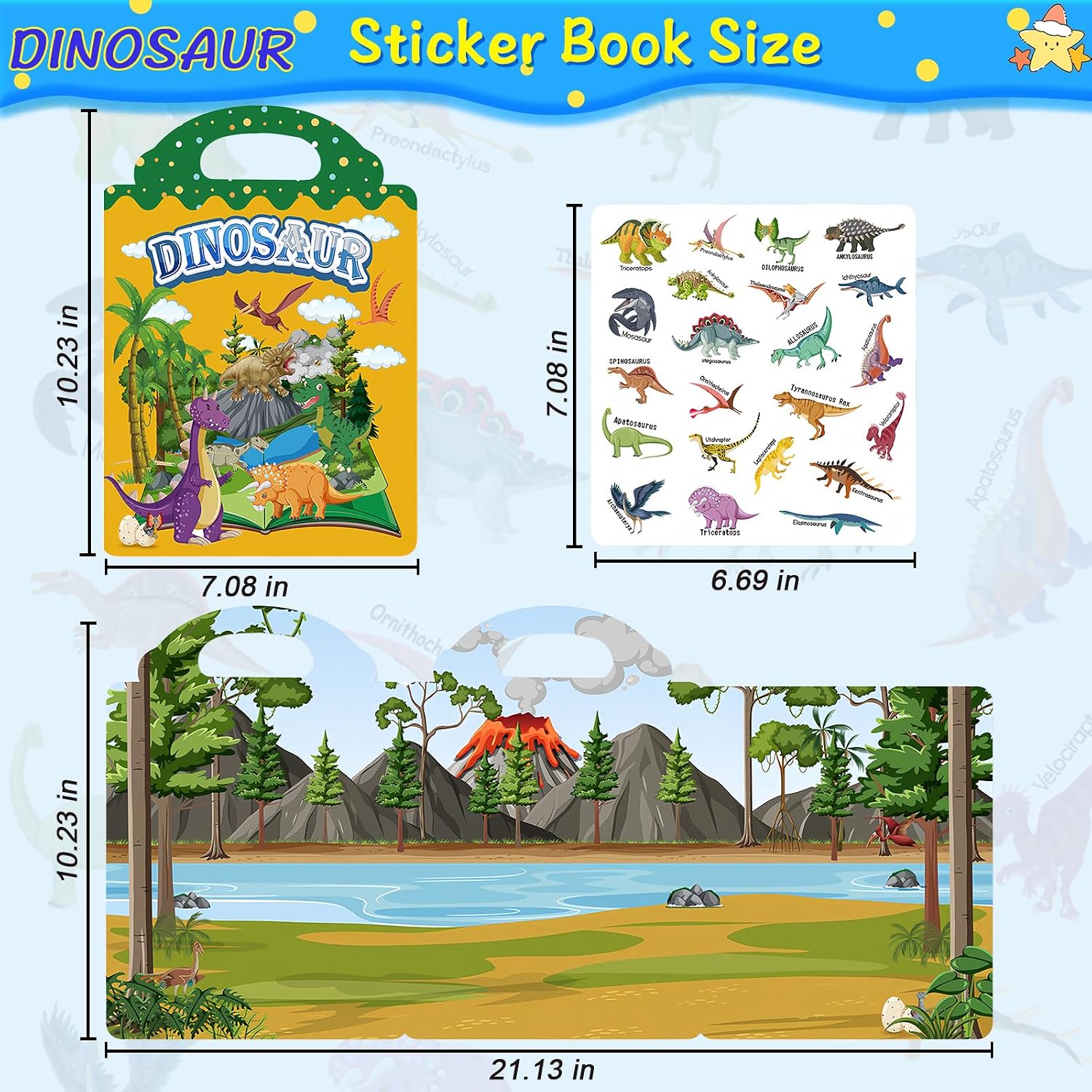 Reusable Sticker Book, Dinosaur Style image 2