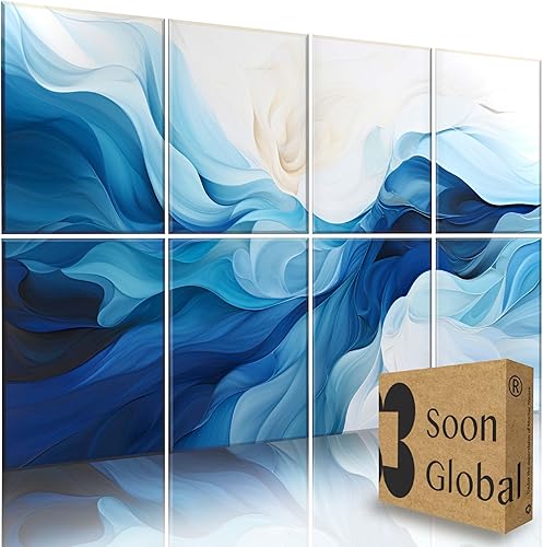 Paquete de 8 paneles acústicos, paneles de pared insonorizados, paneles absorbentes de sonido de 48 x 32 pulgadas, paneles de pared acústicos