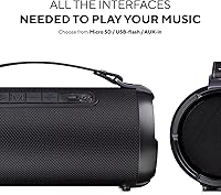 Vista 2 de Tyler Altavoz Bluetooth inalámbrico resistente al agua de largo alcance 300 vatios recargable Boombox USB MP3 Micro SD entradas AUX FM Radio sonido