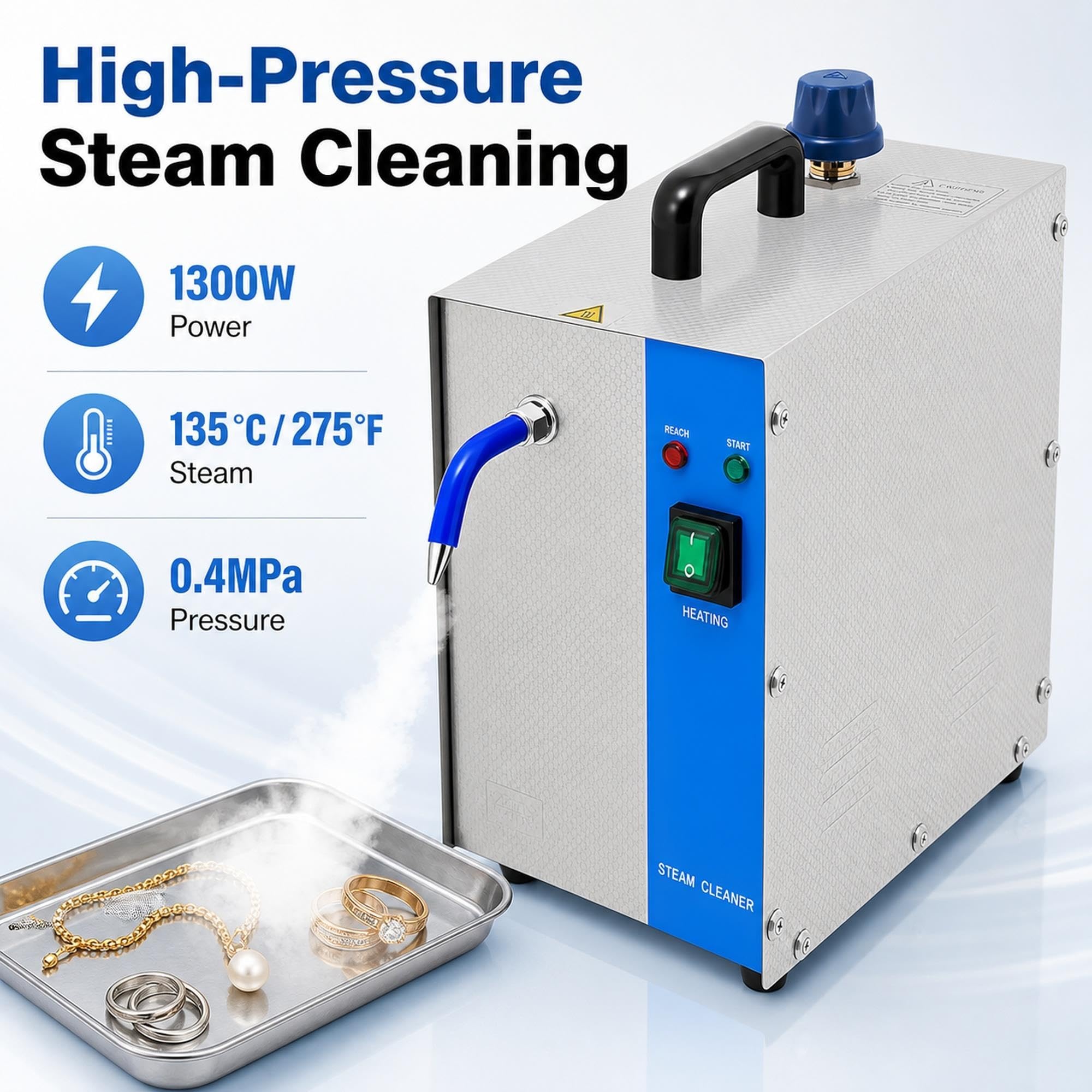 Limpiador a vapor for joyería, máquina eléctrica de alta presión 2L