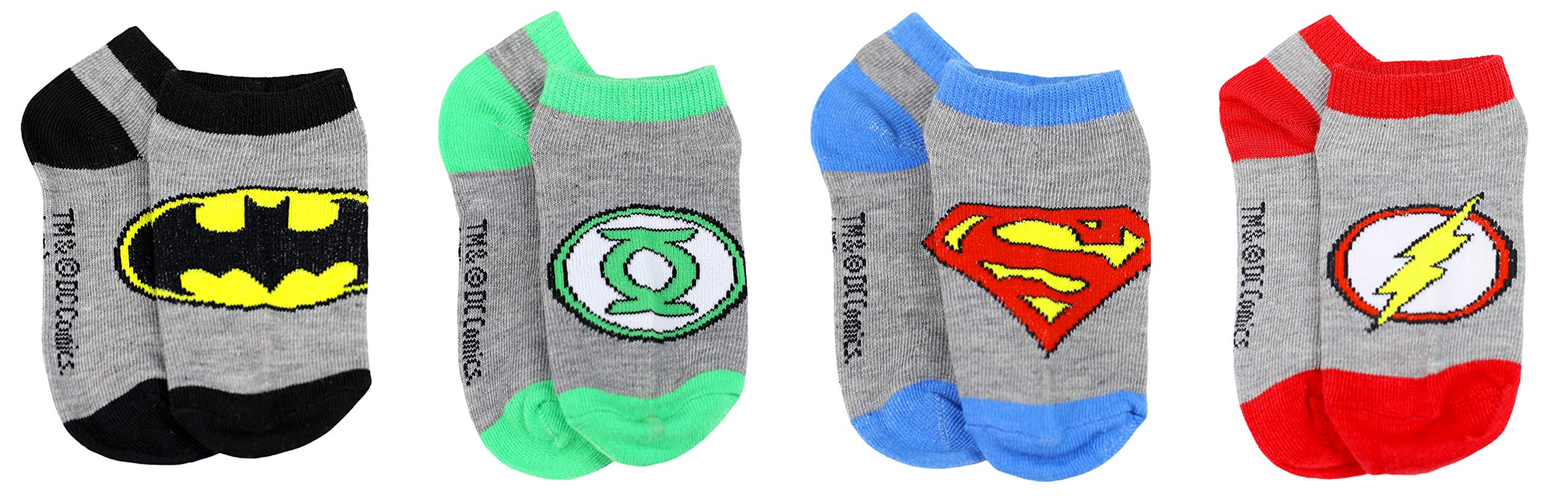 DC Comics Baby Boy's Justice League 4-Pack No Show Socks, 12M-24M (Shoe Size 3-5)